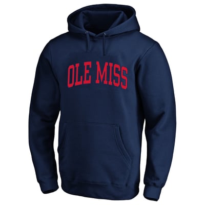 Sweat à capuche en sergé Ole Miss Rebels Champion Arch Over Tackle - Bleu marine