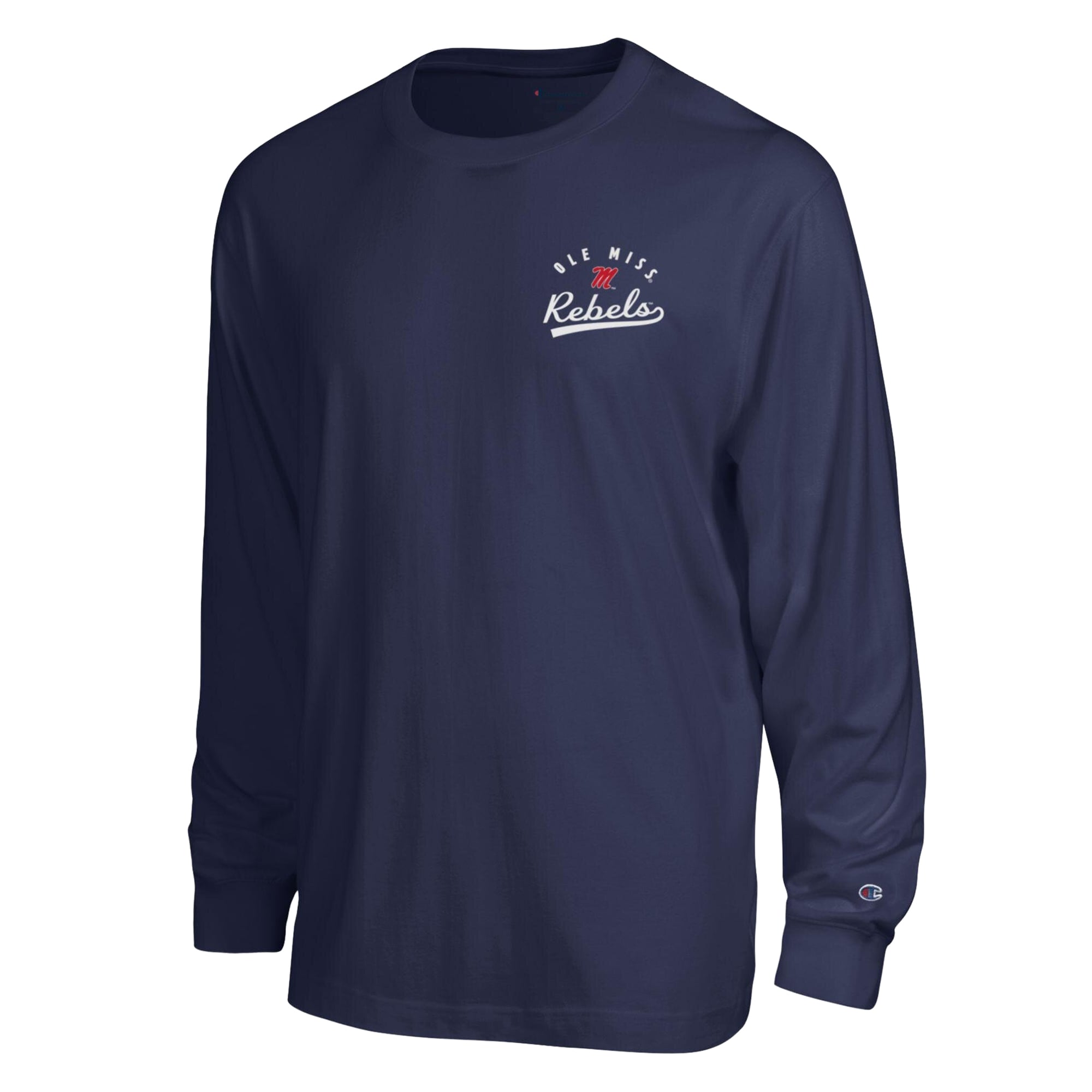 Men's Champion Navy Ole Miss Rebels Laminated All-Star Long Sleeve T-Shirt