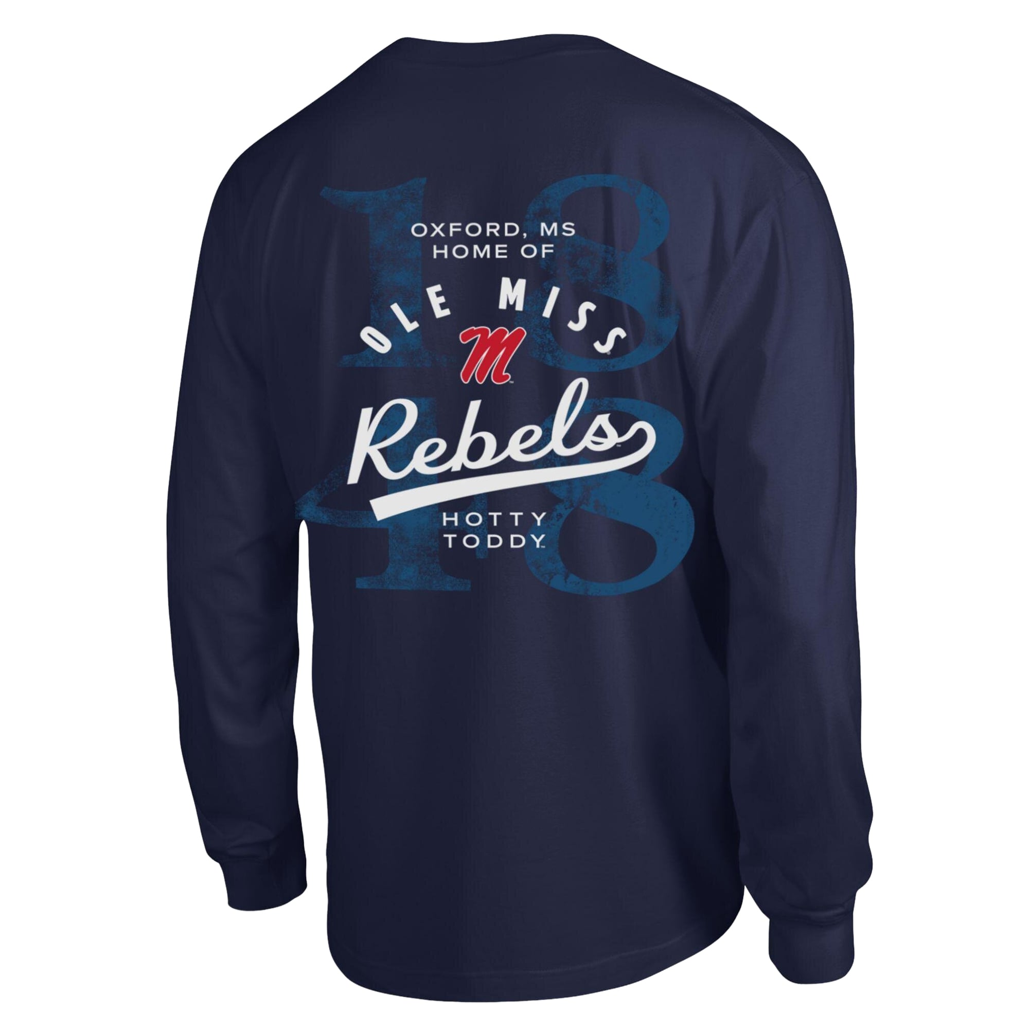 Men's Champion Navy Ole Miss Rebels Laminated All-Star Long Sleeve T-Shirt