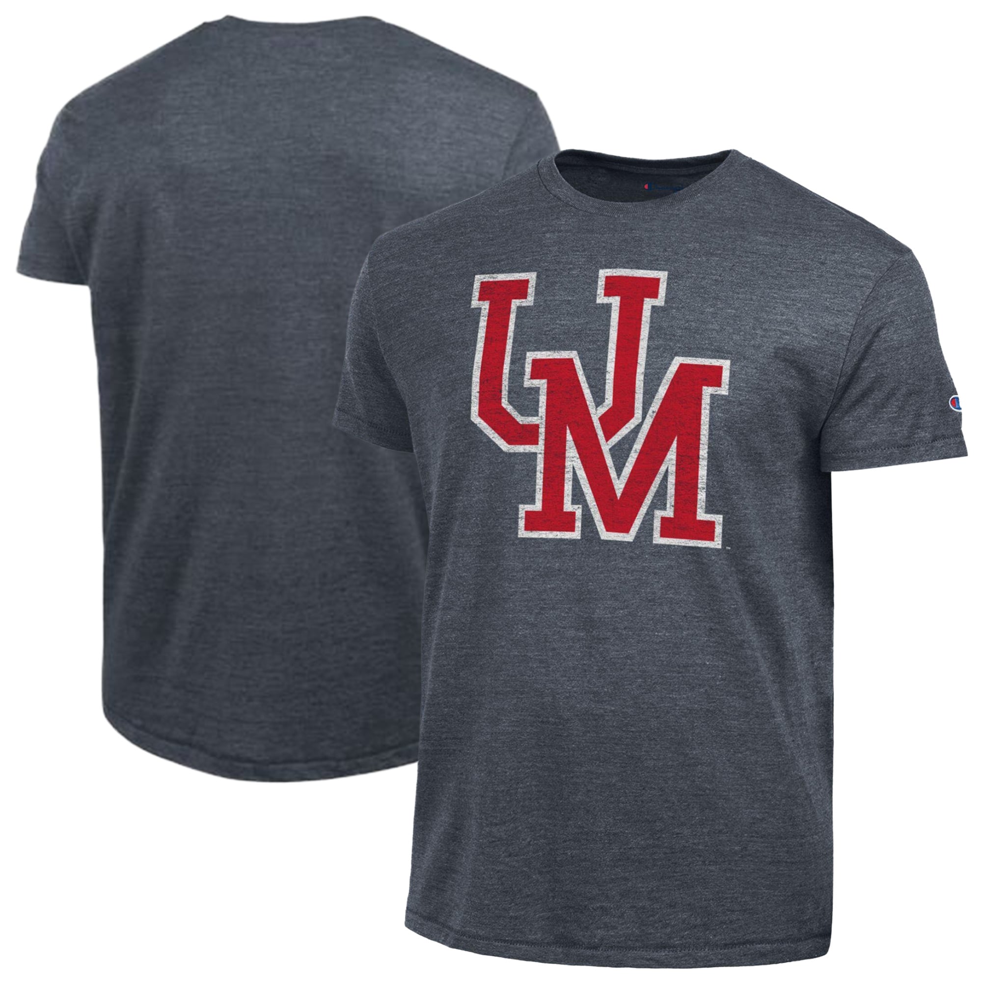 Men's Champion Navy Ole Miss Rebels Vintage Triumph Tri-Blend T-Shirt