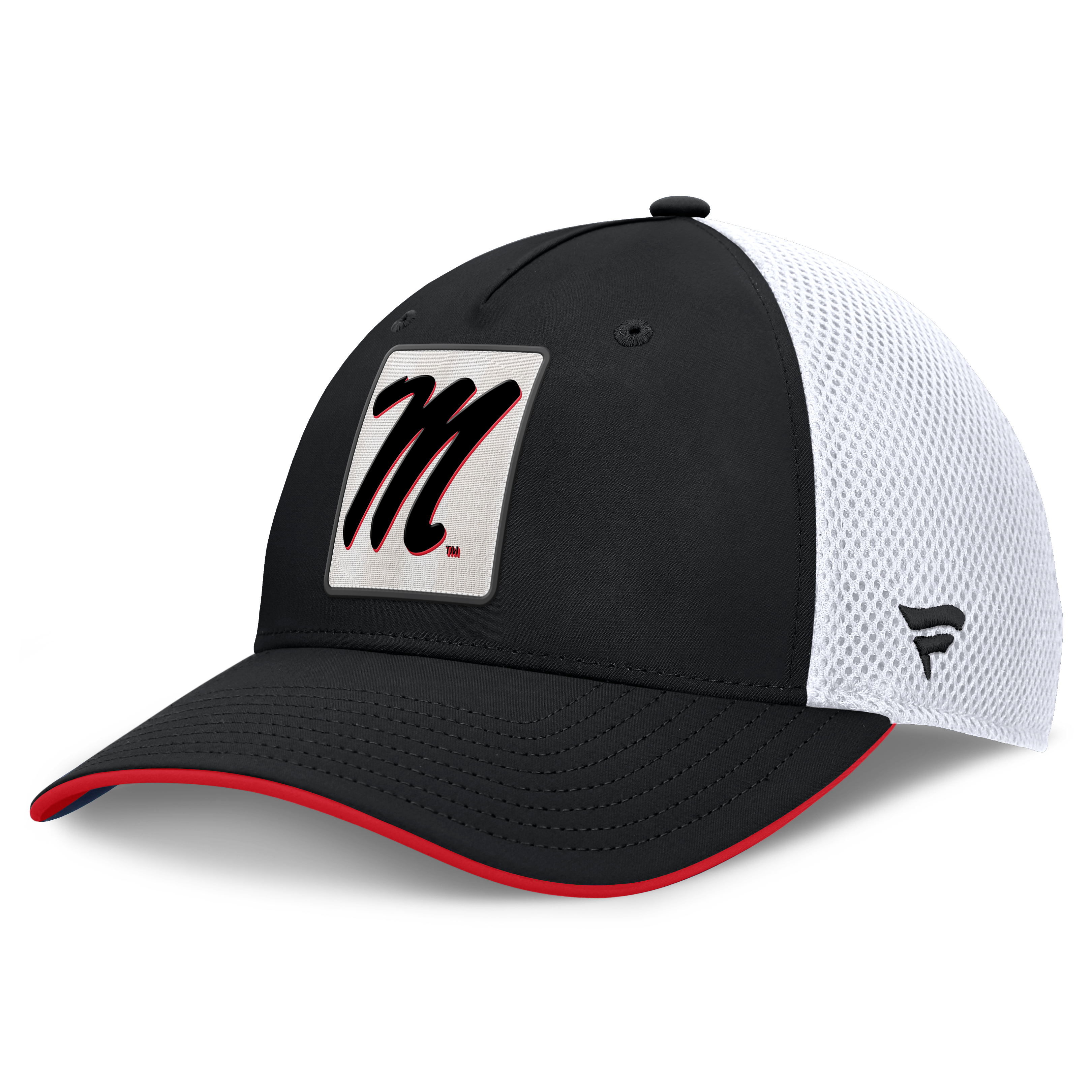 Men's Fanatics Black Ole Miss Rebels 5-Panel Matter Flex Hat