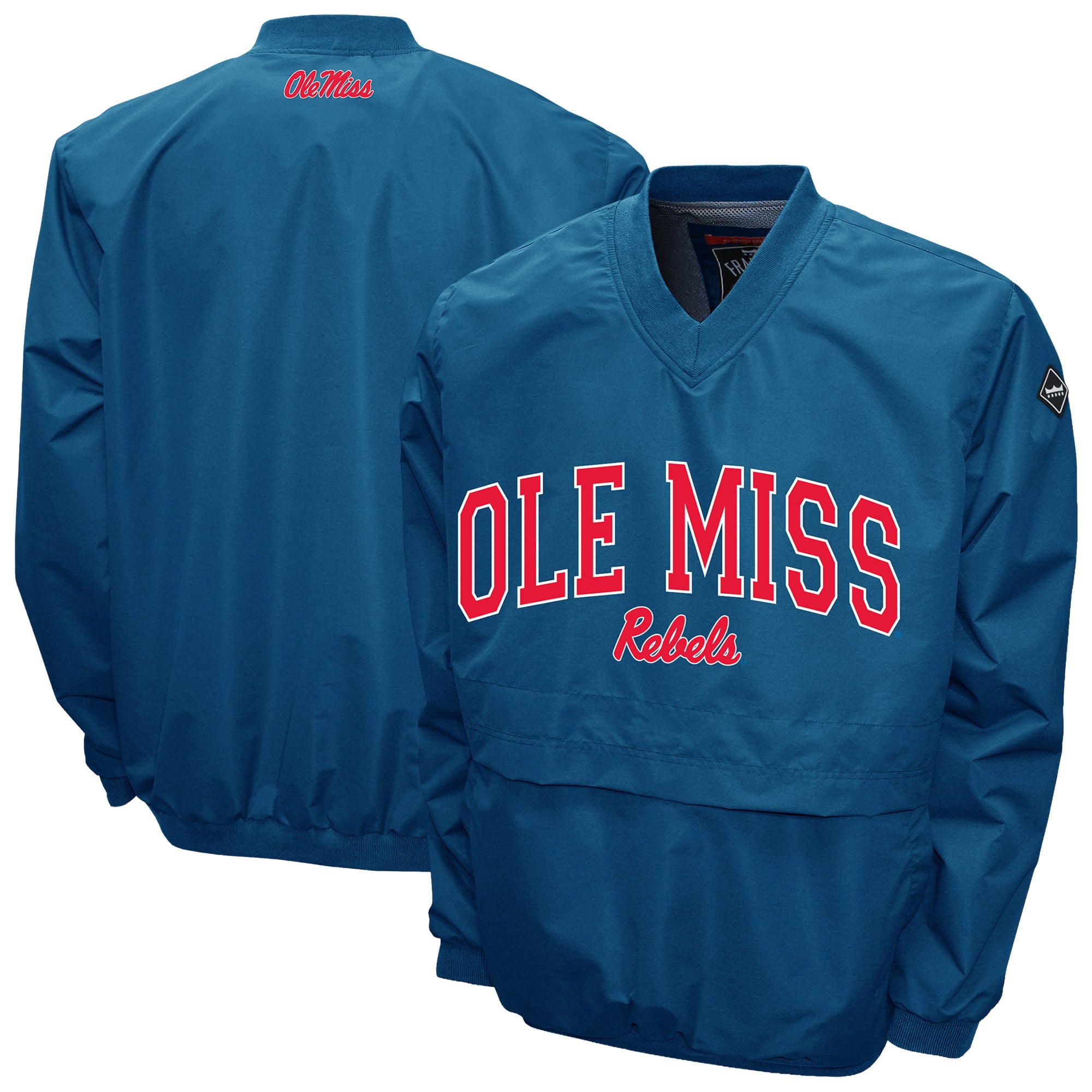 Men's Franchise Club Navy Ole Miss Rebels Member Windshell V-Neck ...
