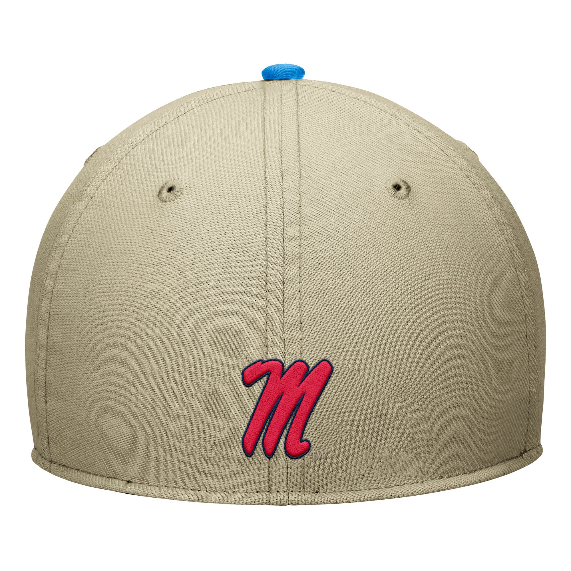 Men's Nike Beige/Powder Blue Ole Miss Rebels Dri-FIT SwooshFlex Hat