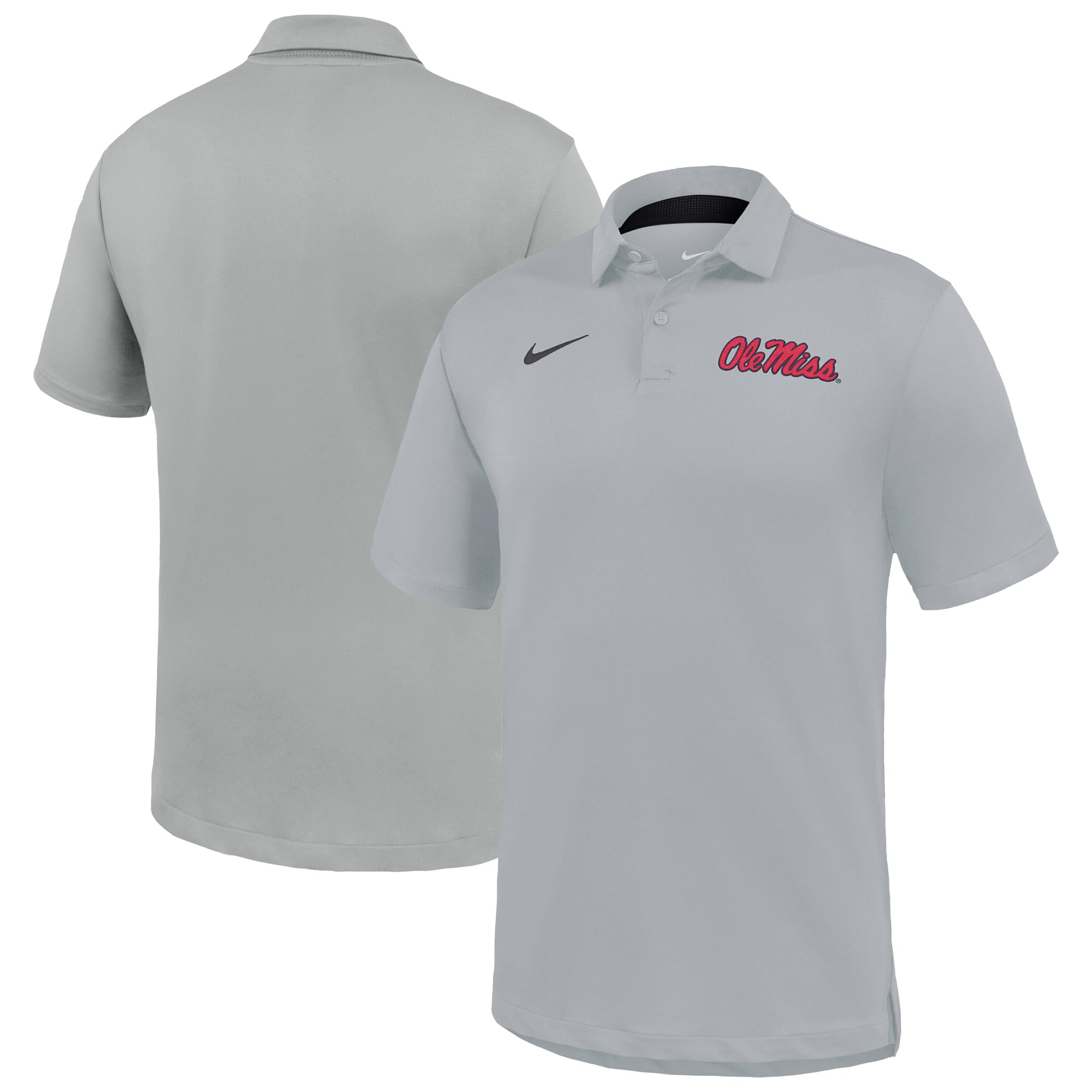 Polo de tournée Nike Ole Miss Rebels gris pour homme, technologie Dri-FIT