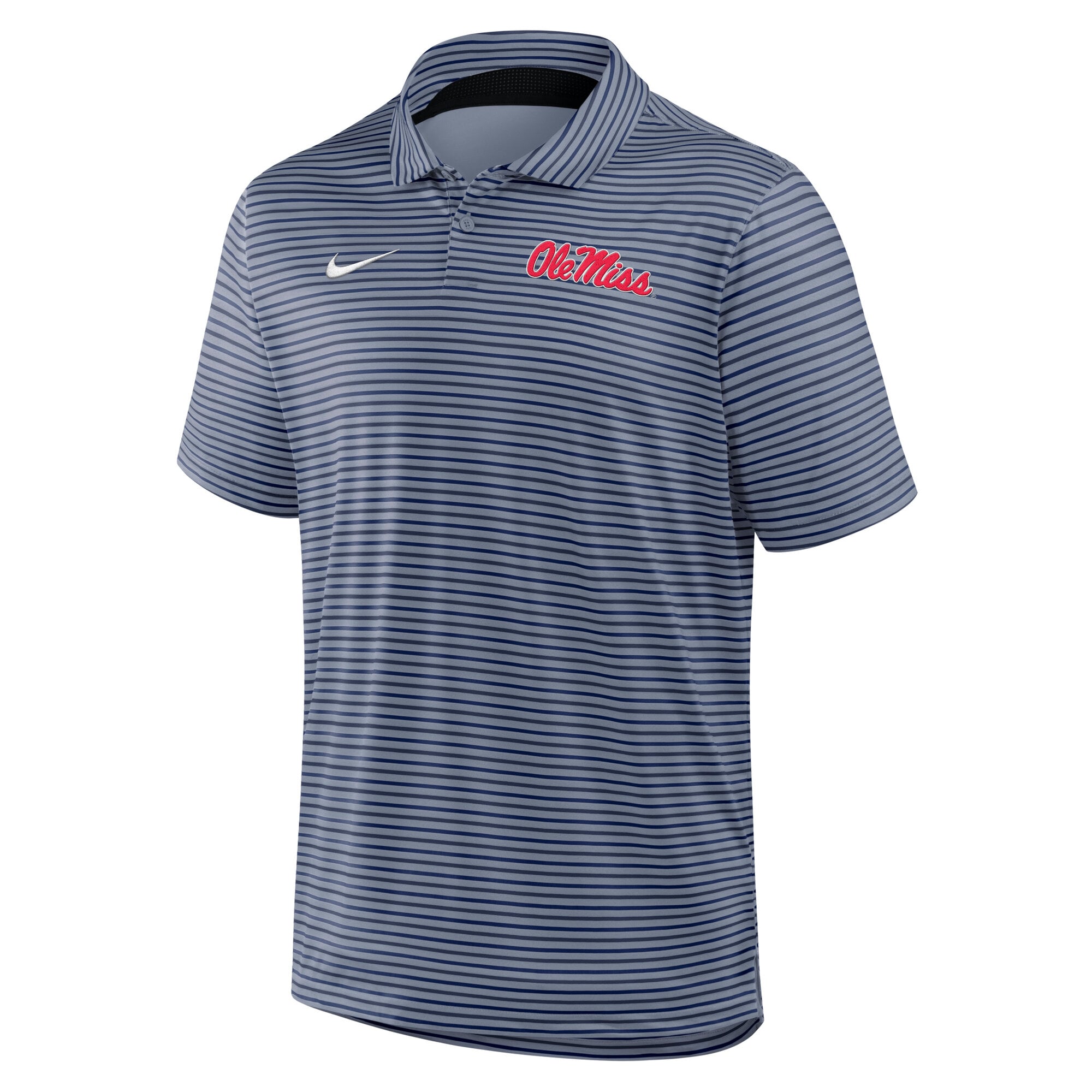 Polo Nike blanc Ole Miss Rebels Dri-FIT Tour Stripe pour homme