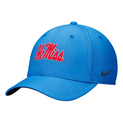 Ole Miss Rebels Nike Primetime SwooshFlex Dri-FIT Hat - Powder Blue