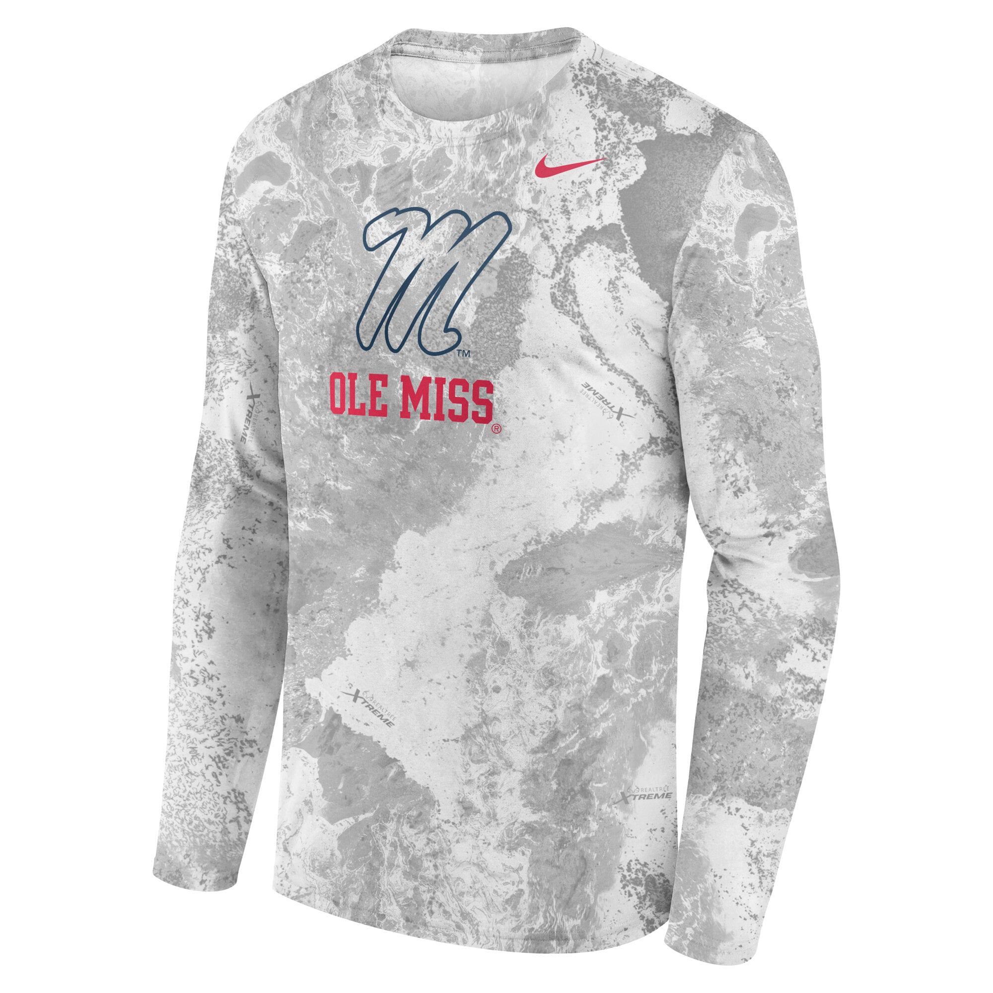 T-shirt à manches longues Nike Legend blanc Ole Miss Rebels x Realtree Dri-FIT pour homme