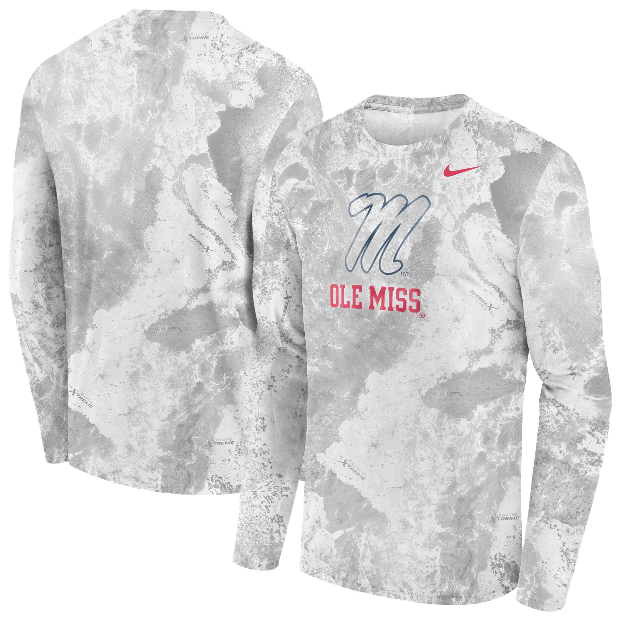 T-shirt à manches longues Nike Legend blanc Ole Miss Rebels x Realtree Dri-FIT pour homme