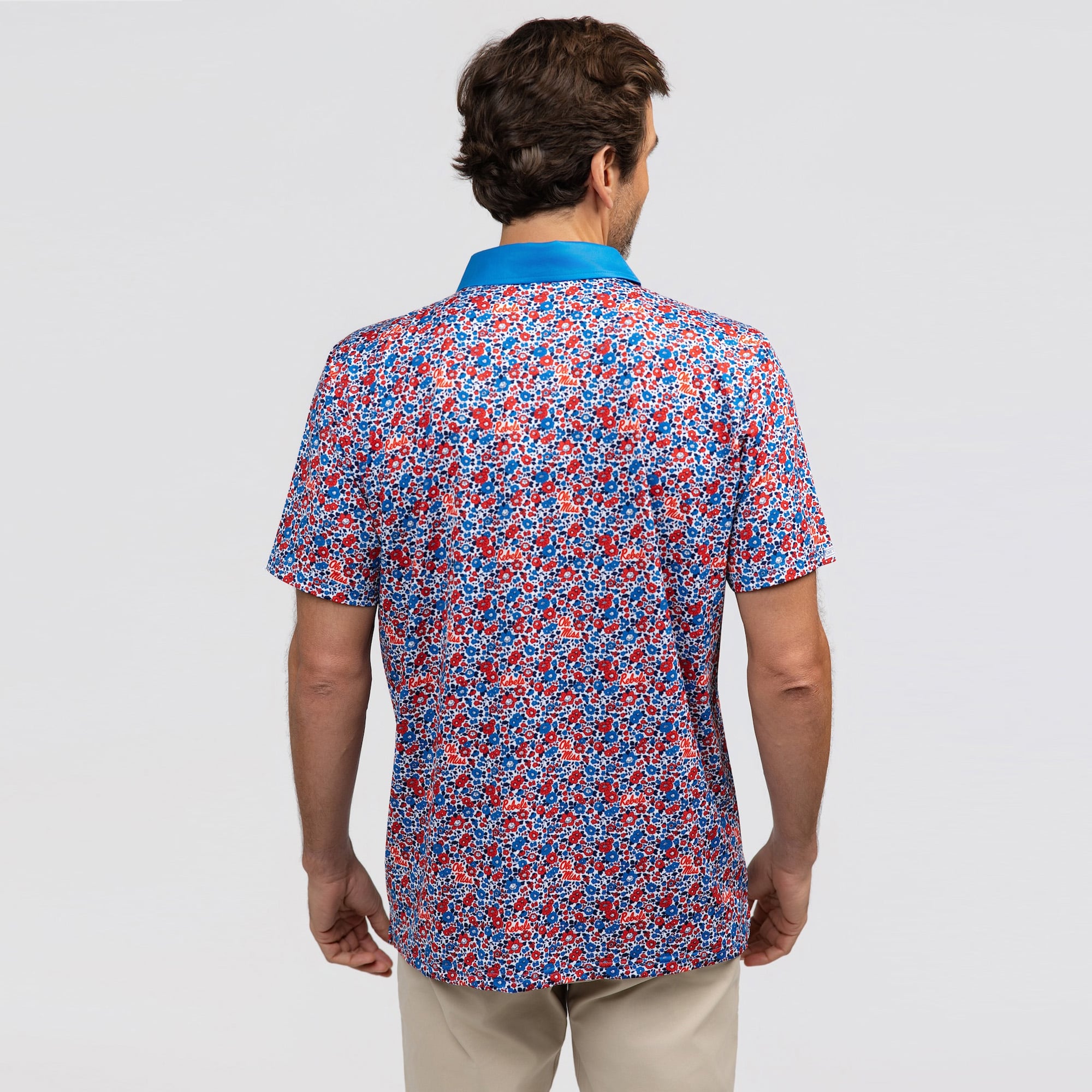Polo Teddy Smith & Quinn bleu poudré Ole Miss Rebels Poppies pour homme
