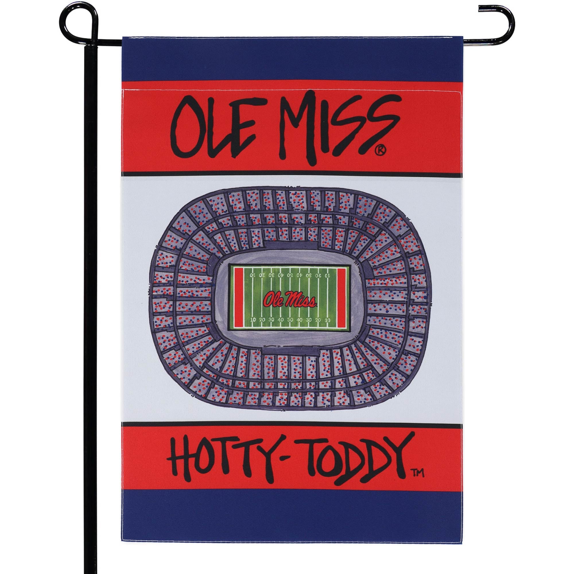 Bannière verticale de stade Ole Miss Rebels 12'' x 18''