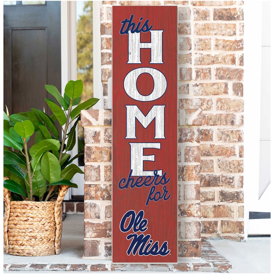 Ole Sign Ole Miss Rebels 12'' x 48'' This Home Leaning Sign