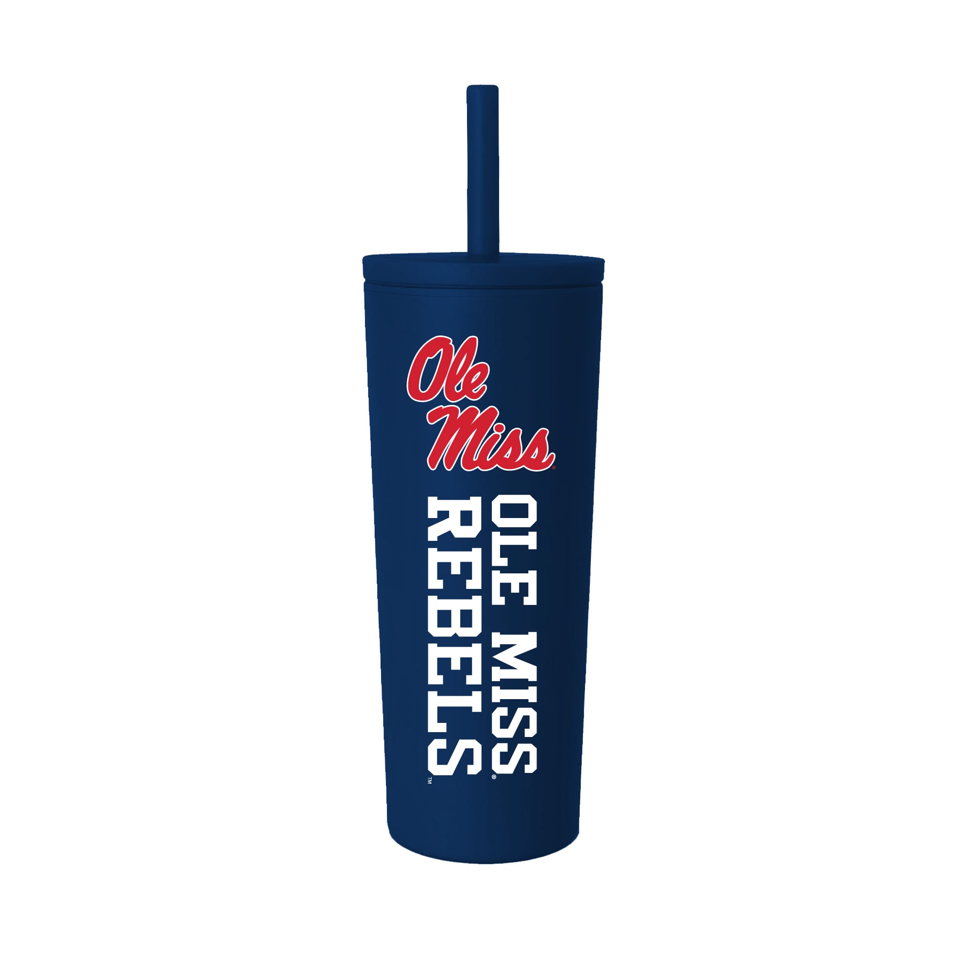 Gobelet isotherme à paille anti-déversement Ole Miss Rebels de 710 ml (24 oz)