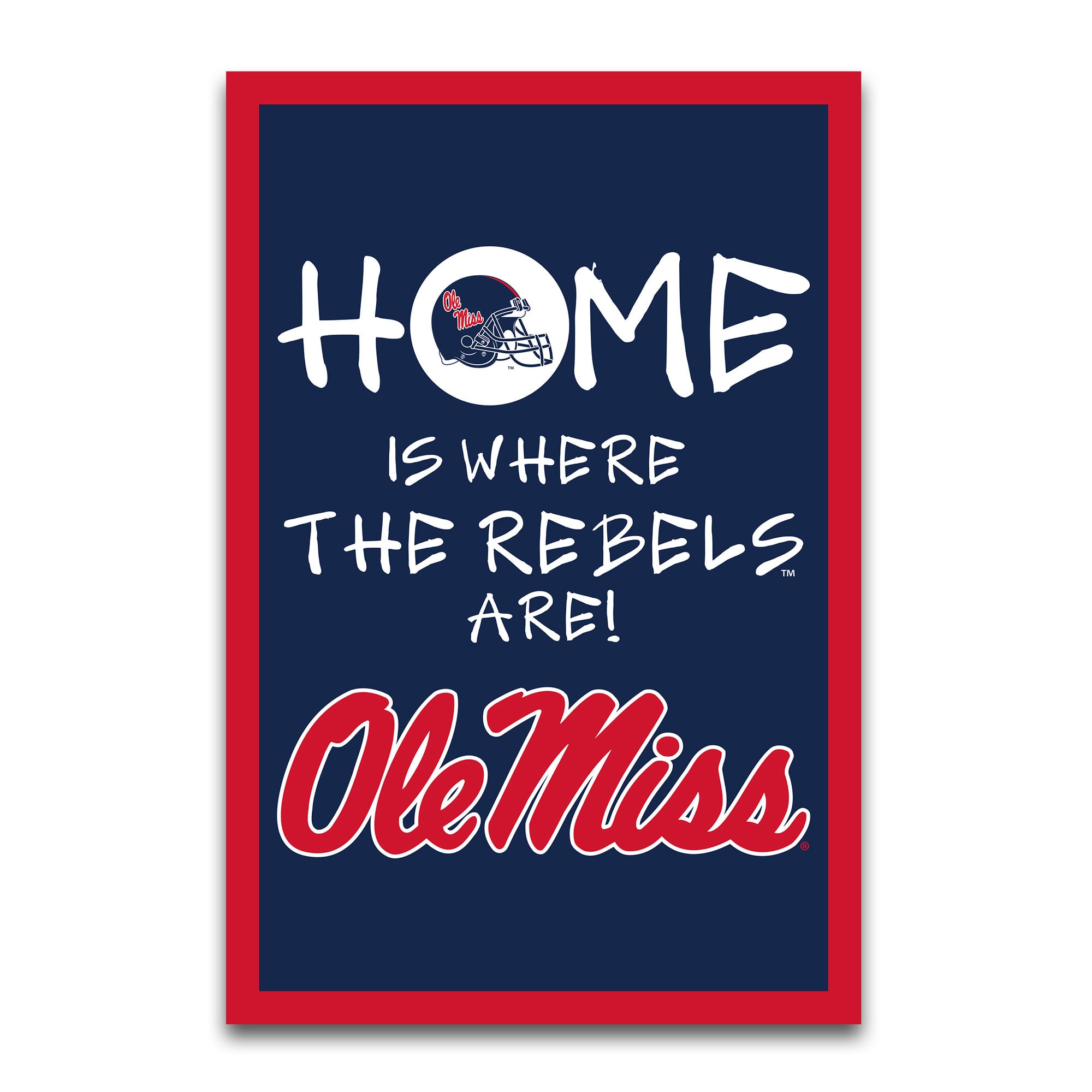 Drapeau de jardin Ole Miss Rebels « Home Is Where » (30 x 45 cm)
