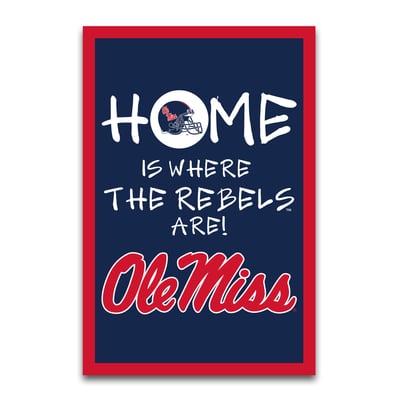 Drapeau de jardin Ole Miss Rebels « Home Is Where » (30 x 45 cm)