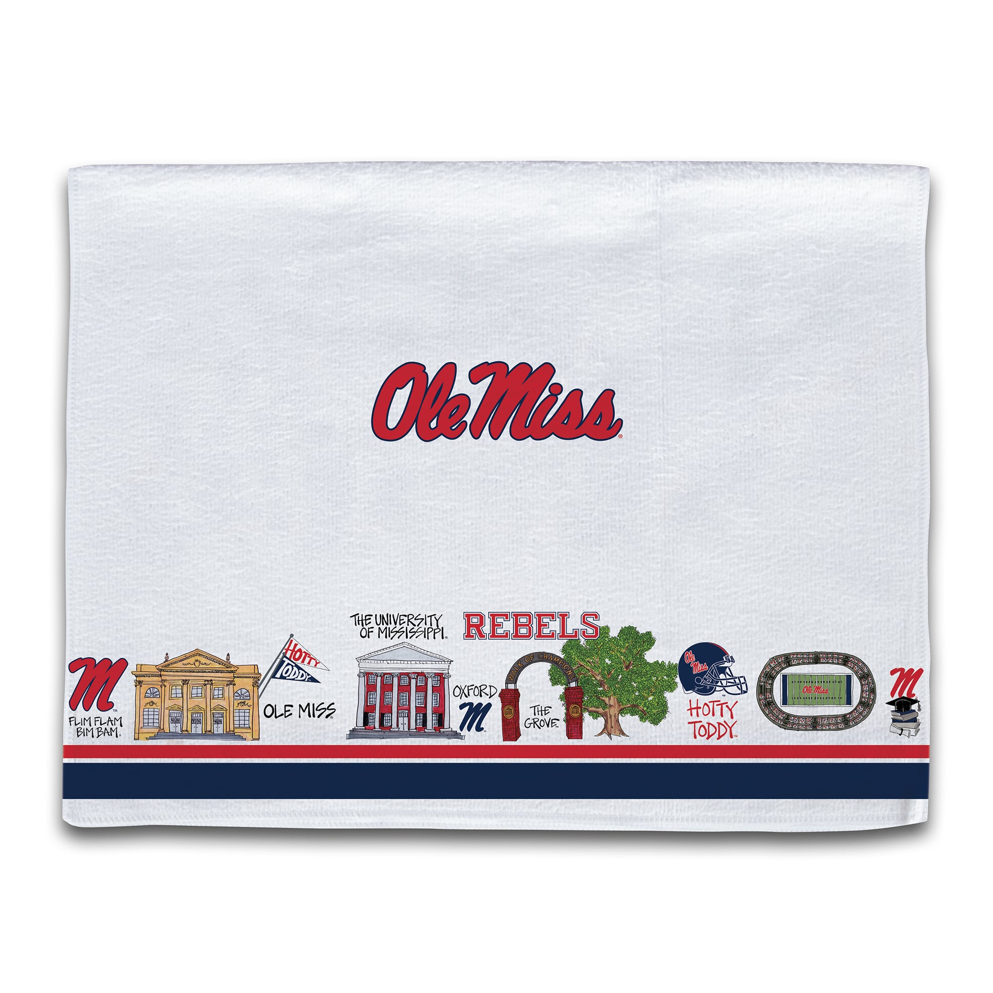 Torchon de cuisine à l'effigie des Ole Miss Rebels