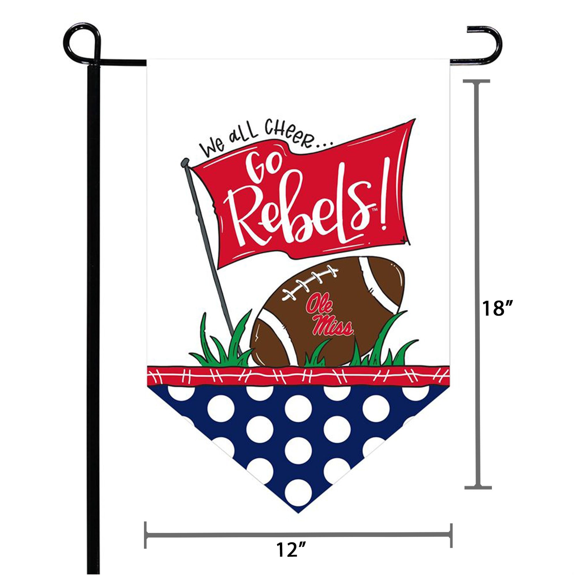 Drapeau de jardin pointu des Ole Miss Rebels
