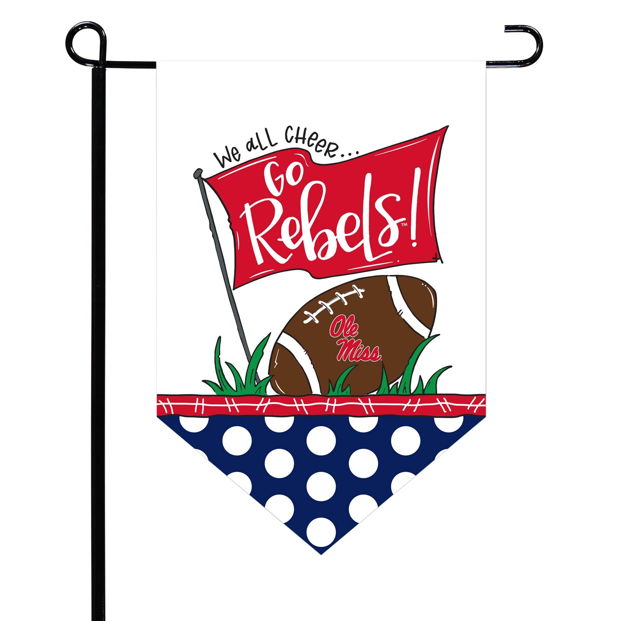 Drapeau de jardin pointu des Ole Miss Rebels