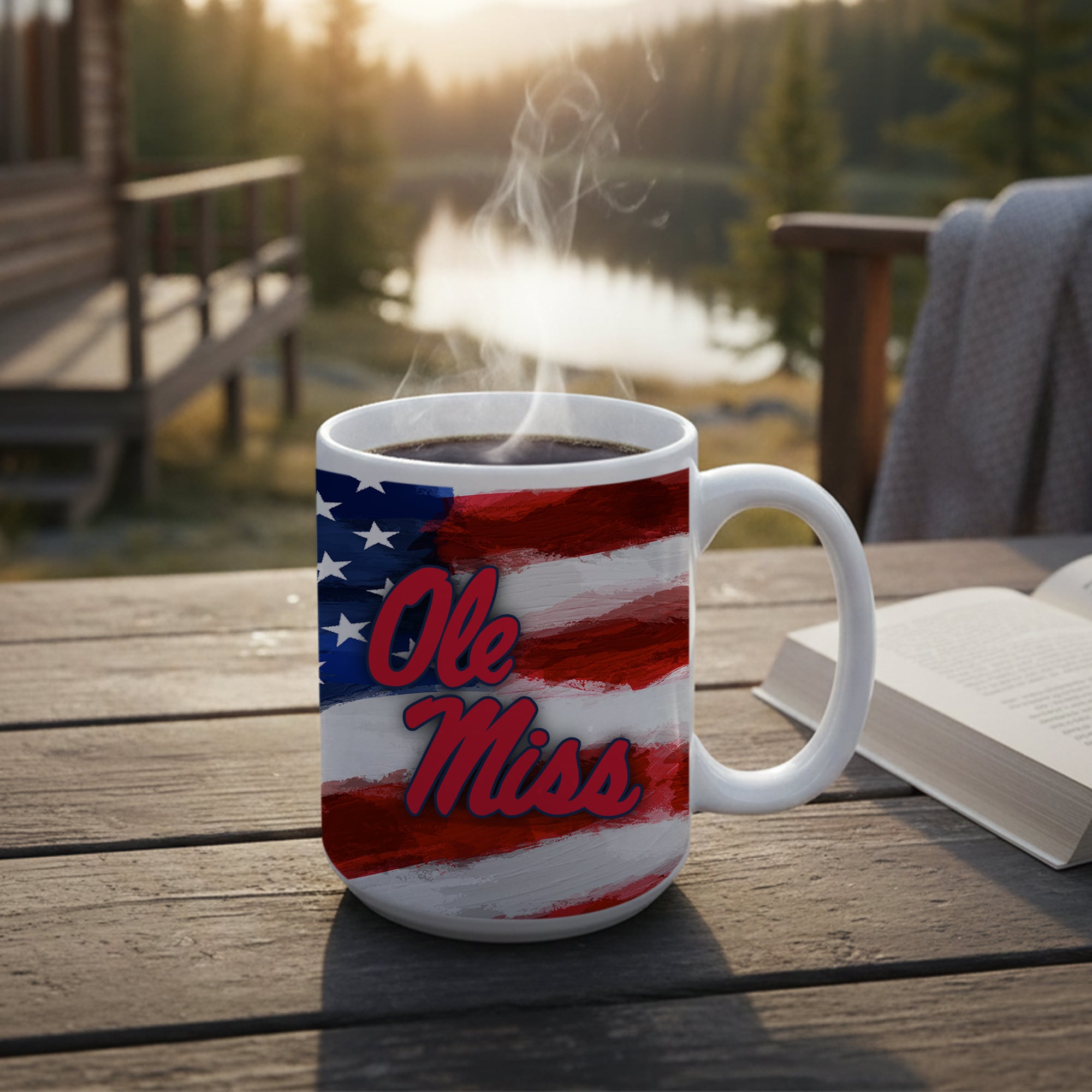Lot de deux tasses Ole Miss Rebels de 44 cl (15 oz) style américain