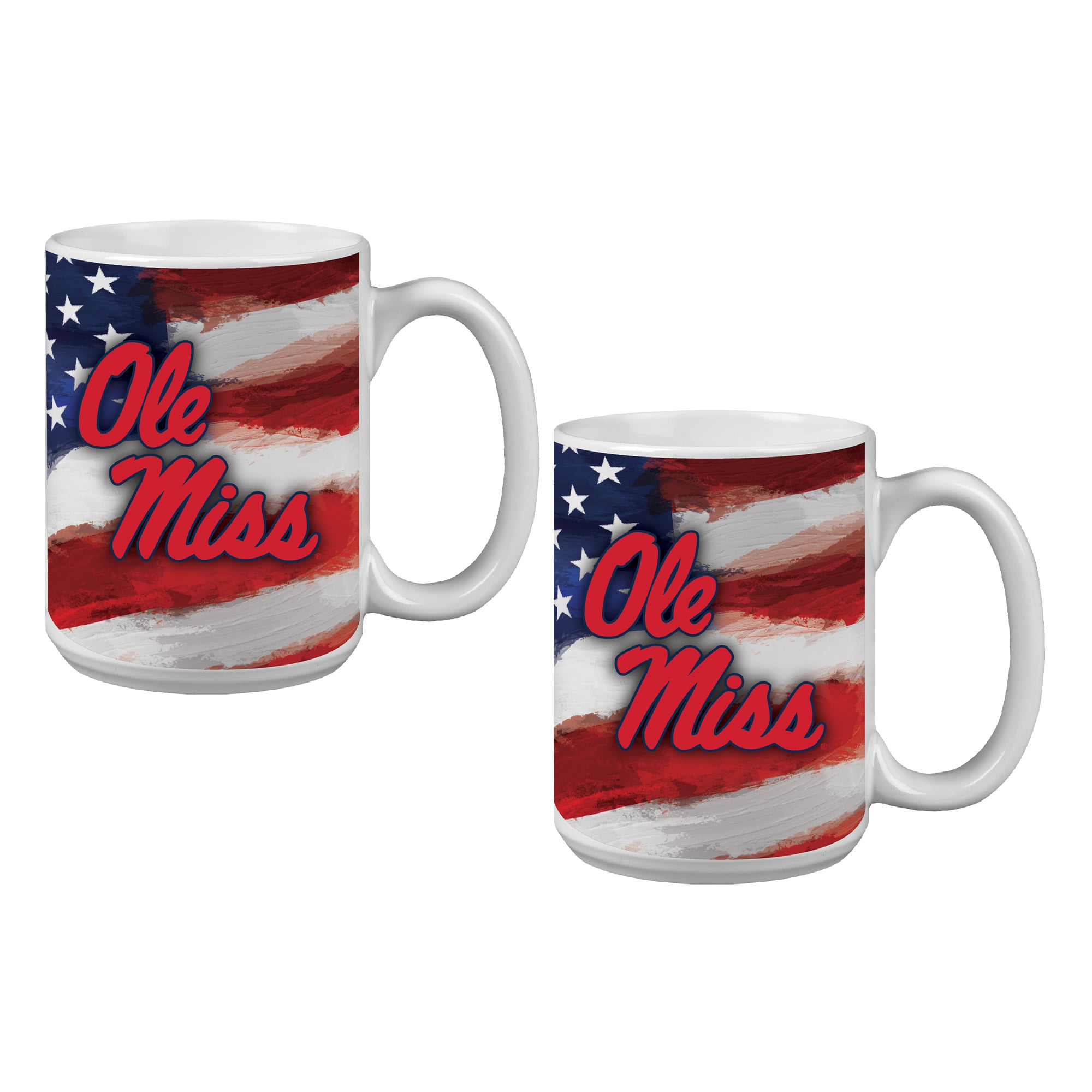 Lot de deux tasses Ole Miss Rebels de 44 cl (15 oz) style américain