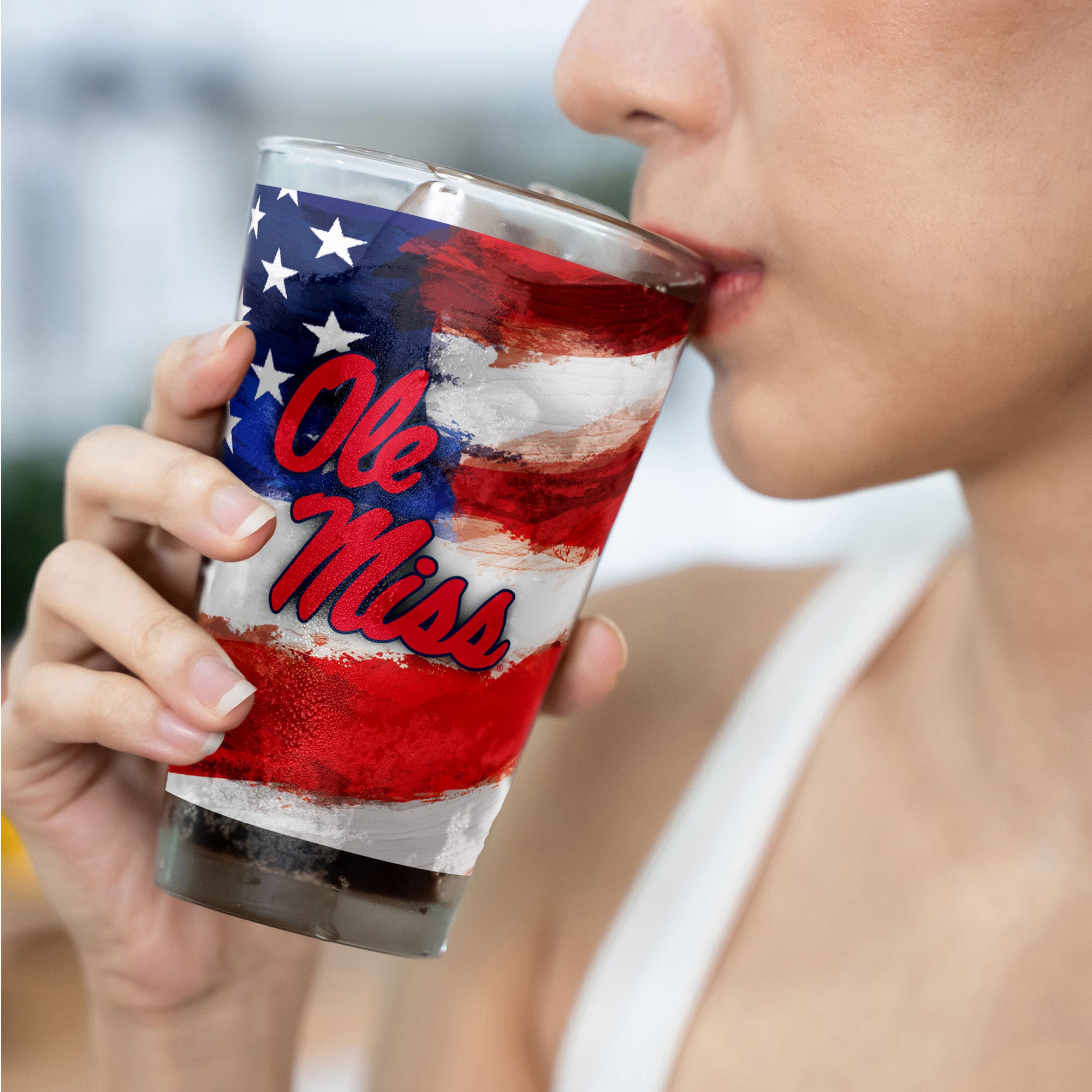 Ole Miss Rebels Two-Pack 16oz. Americana Pint Glass Set