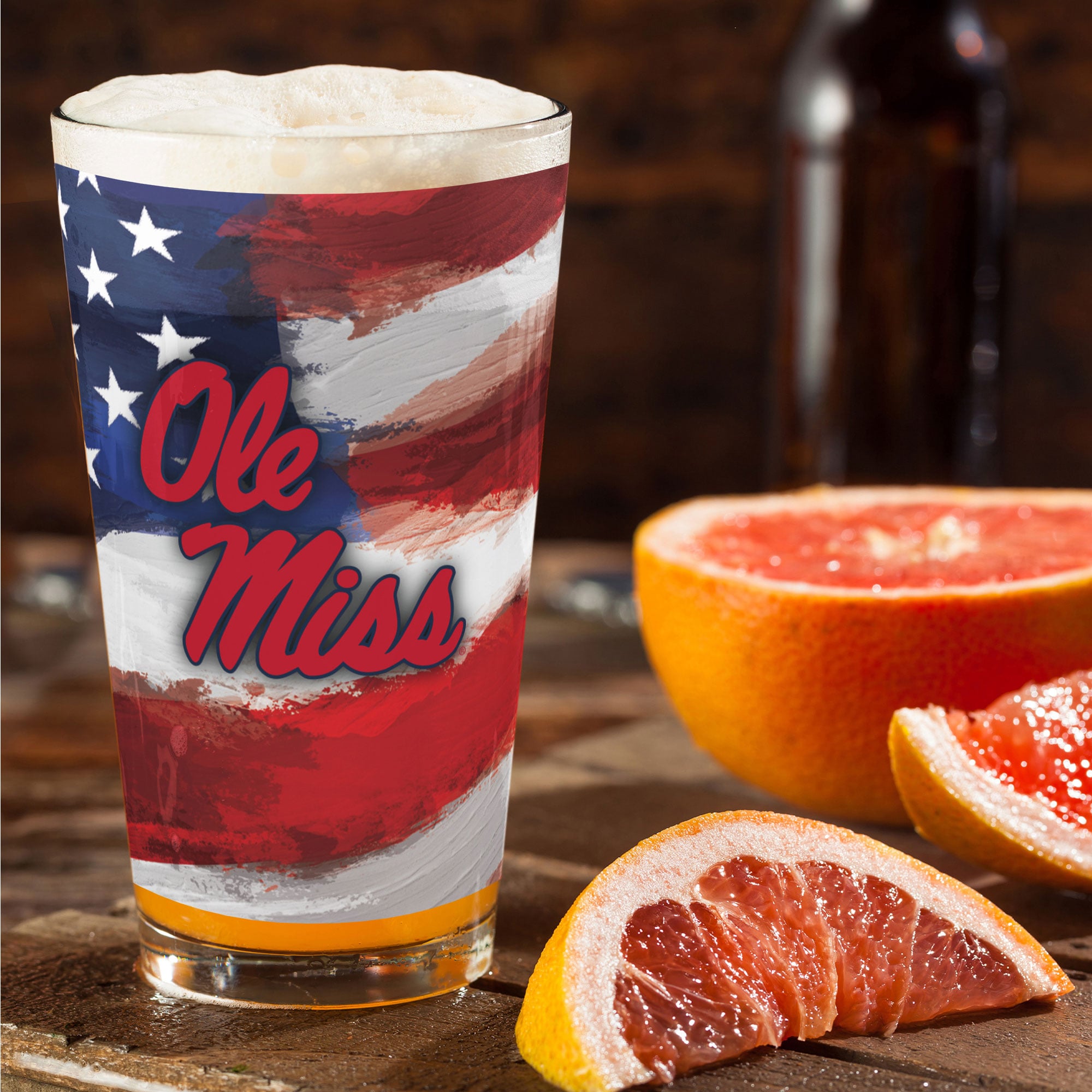 Ole Miss Rebels Two-Pack 16oz. Americana Pint Glass Set