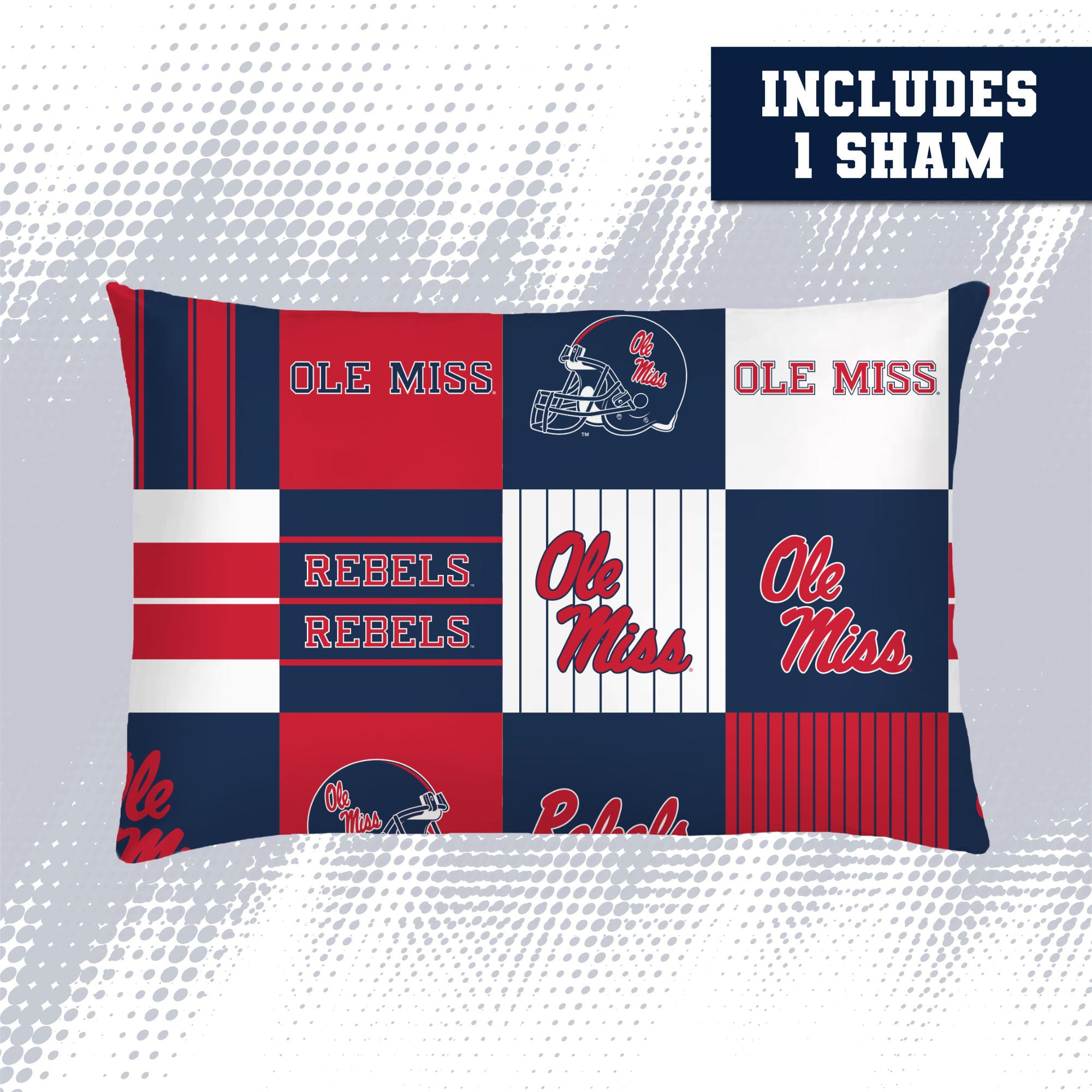 Pegasus Ole Miss Rebels Patchwork Plaid Two-Piece Twin/Twin XL Bed in a Bag Set