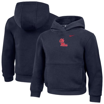 Sweat à capuche Nike Ole Miss Rebels pour enfants d'âge préscolaire - Bleu marine