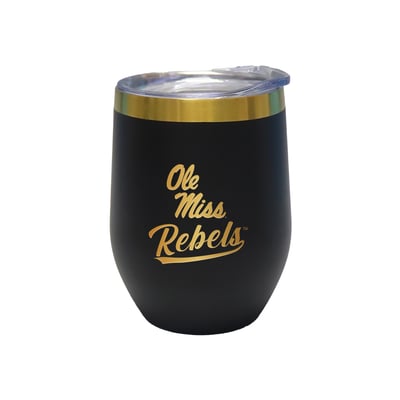 Ole Miss Rebels The Memory Company 12oz. Stainless Steel Gold Lettering Stemless Wine Tumbler