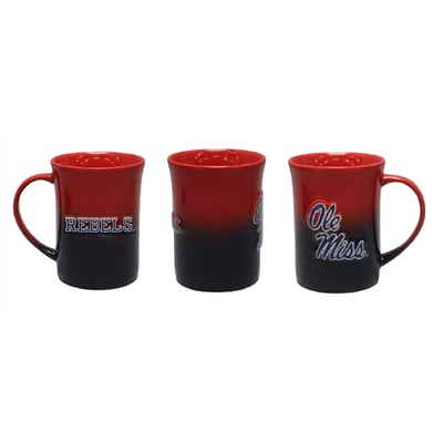 Ensemble de deux tasses en céramique ombrées de 44 cl (15 oz) de The Memory Company, aux couleurs des Ole Miss Rebels