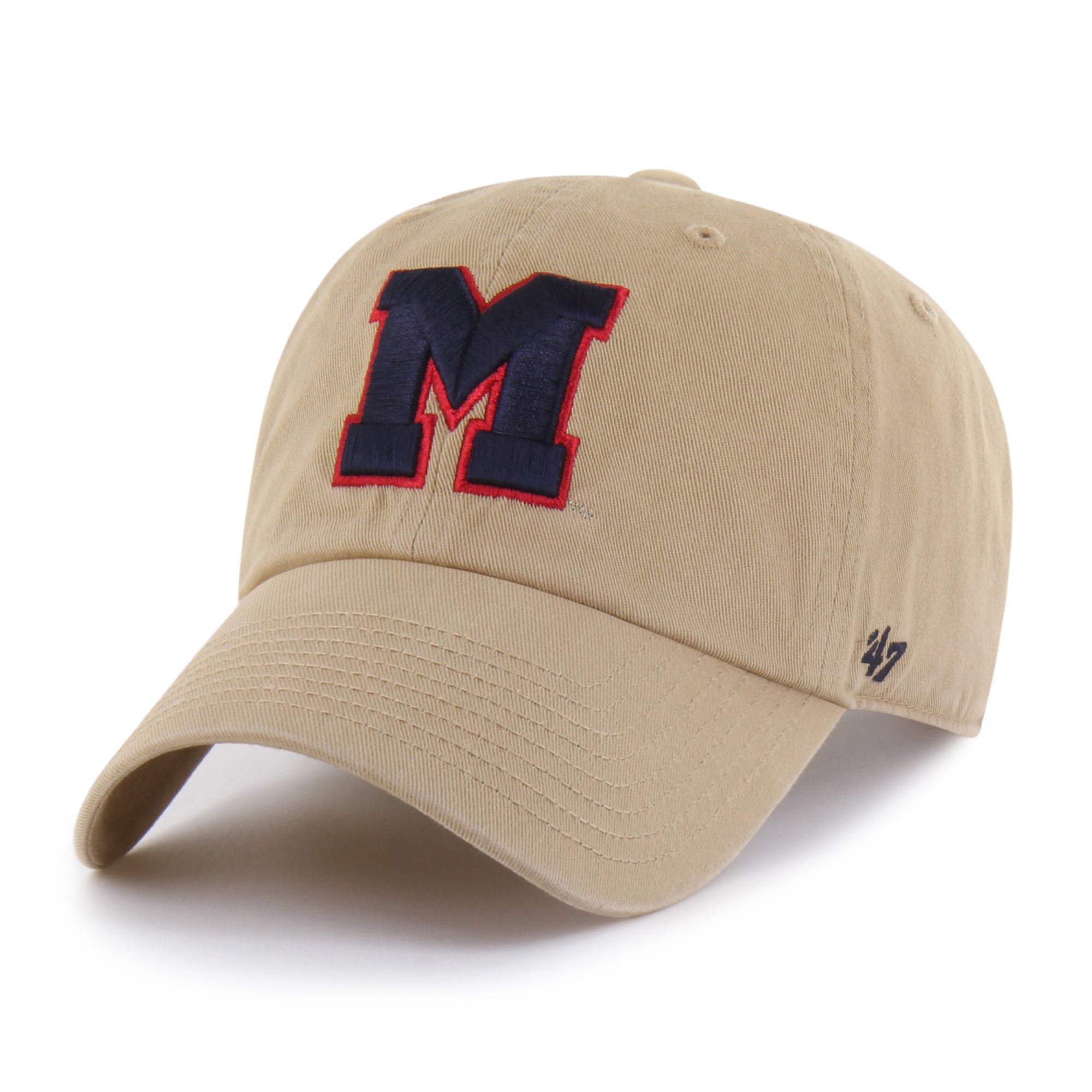Unisex '47 Ole Miss Rebels Red Clean Up Adjustable Hat