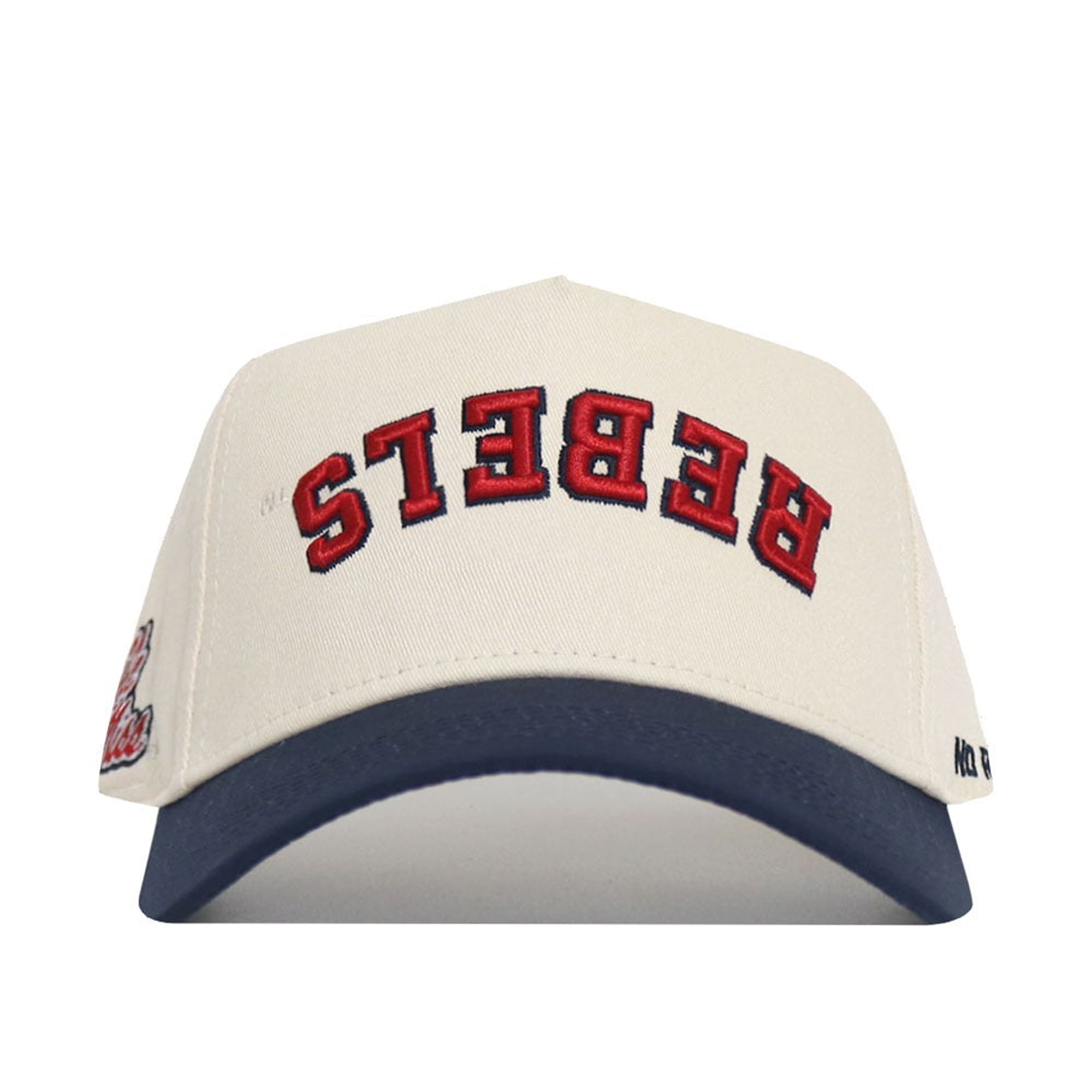 Casquette unisexe No Rivals Natural/Navy Ole Miss Rebels Upside Down Classic Colors ajustable