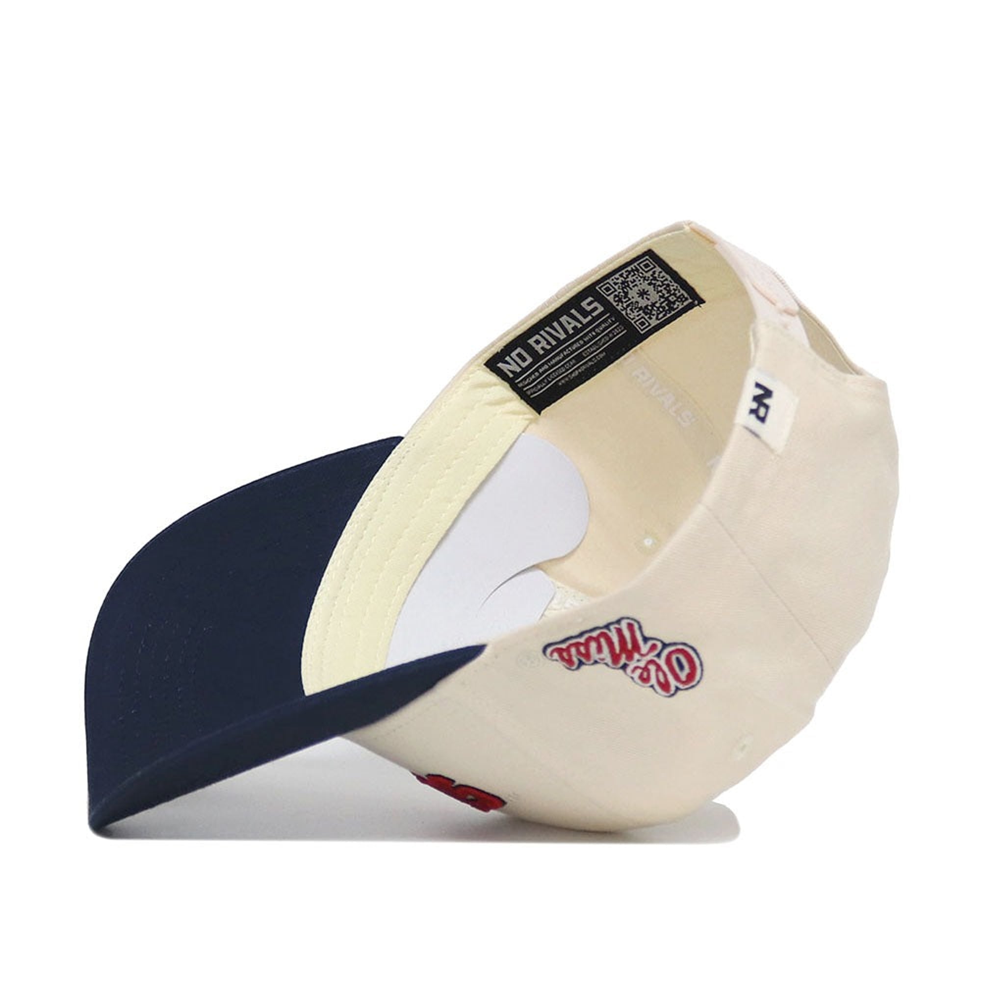 Casquette unisexe No Rivals Natural/Navy Ole Miss Rebels Upside Down Classic Colors ajustable