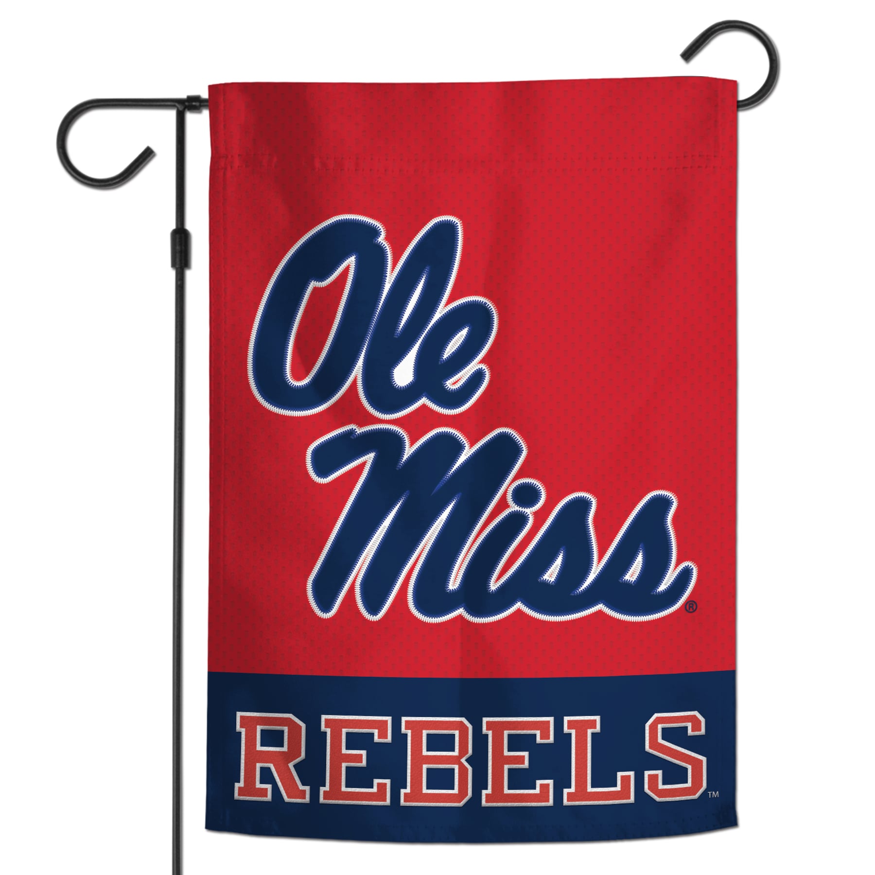 University Of Mississippi Gartenflagge – Doppelseitig, 100 % Polyester, Offiziell Lizenziert