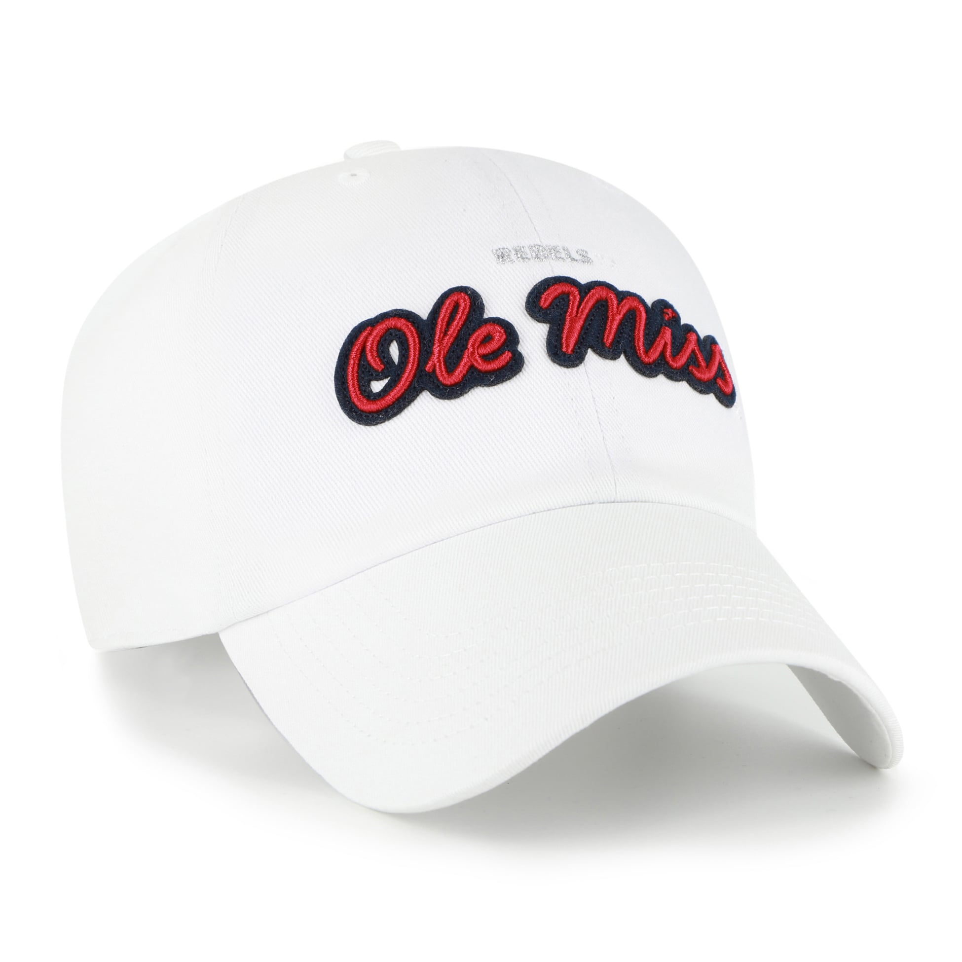 Casquette ajustable « 47 White Ole Miss Rebels Trendy Script Clean Up » pour femme
