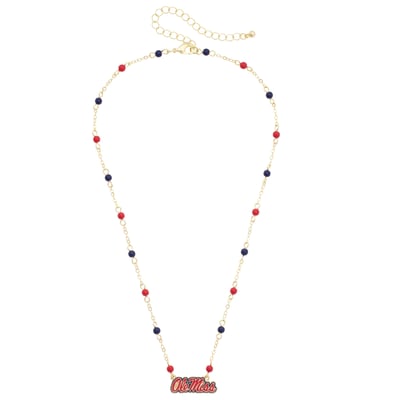 Ole Miss Rebels CANVAS Style Women's Logo Layering Necklace