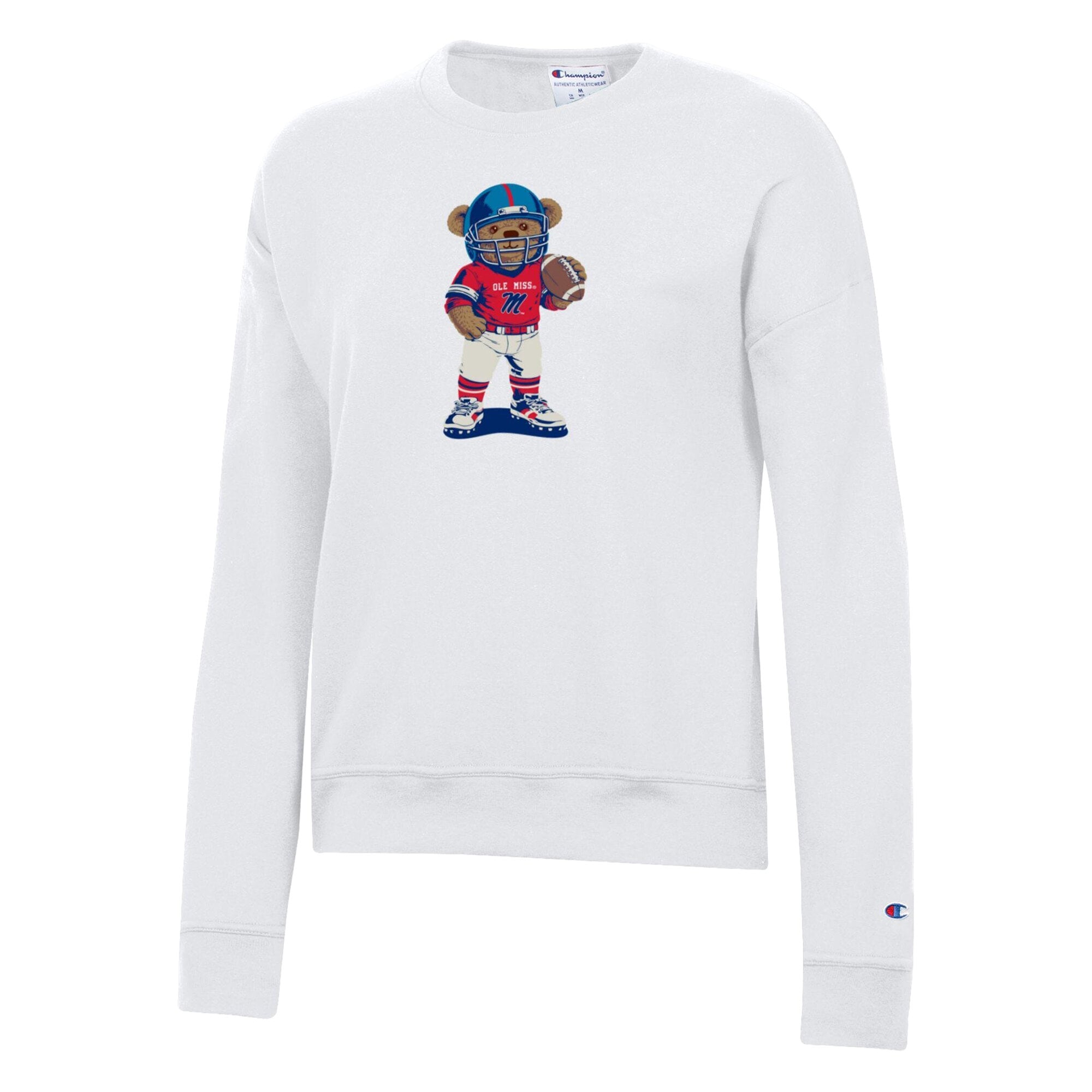 Sweat-shirt ours en peluche Champion White Ole Miss Rebels pour femmes