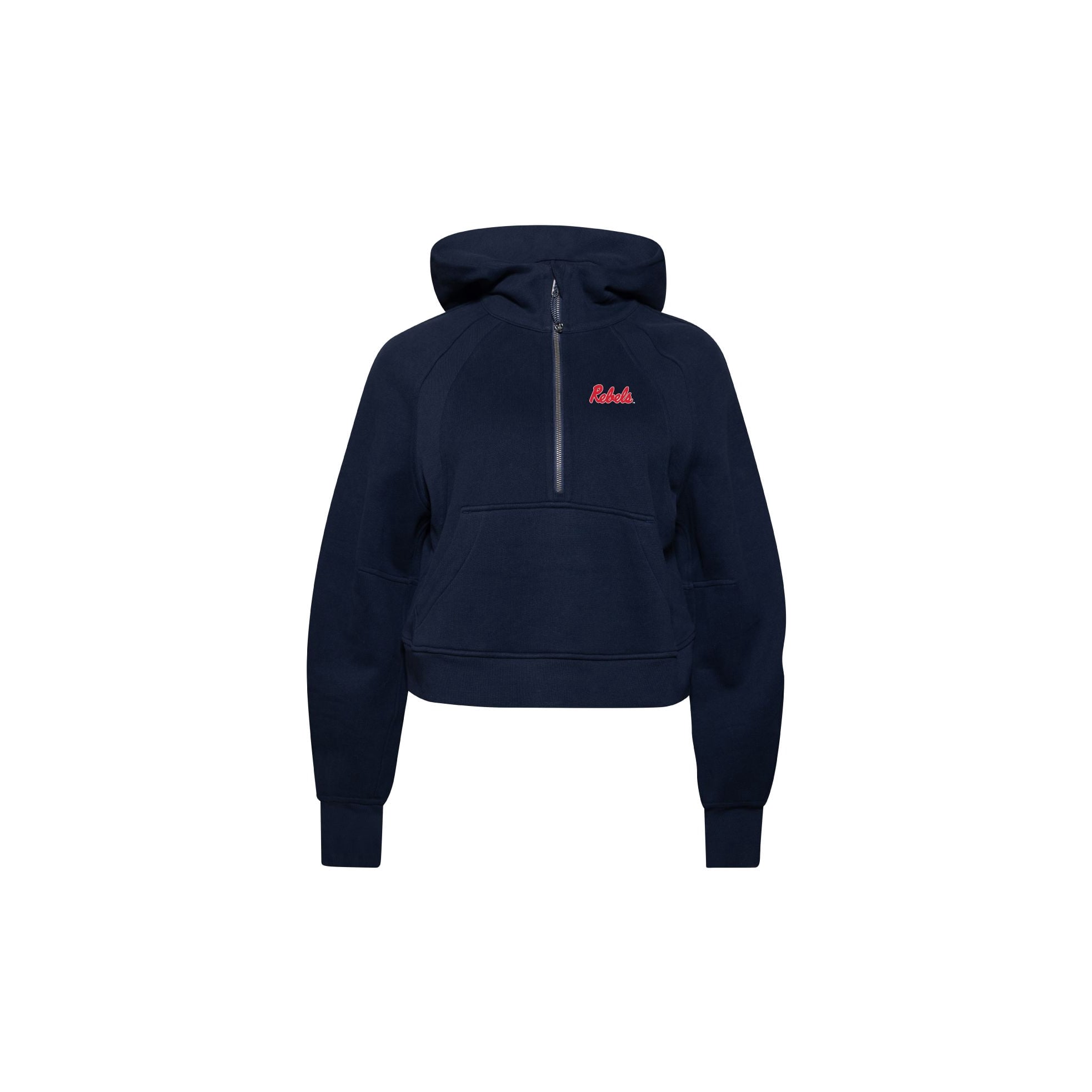 Womens LULULEMON navy Mississippi Rebels Scuba Oversized Half Zip 