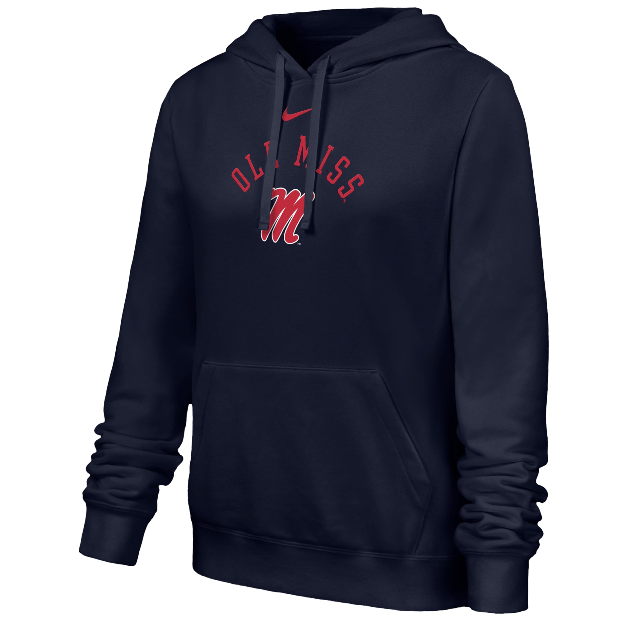 Women's Nike Navy Ole Miss Rebels Club Fleece Hoodie
