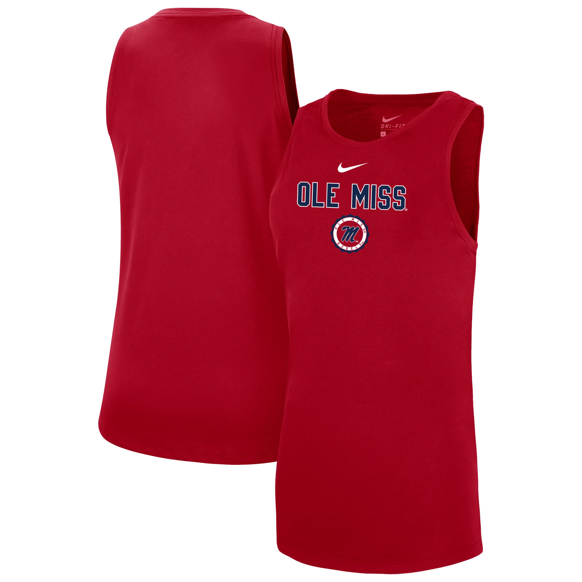 Women's Nike Red Ole Miss Rebels Dri-FIT Tomboy Tank Top