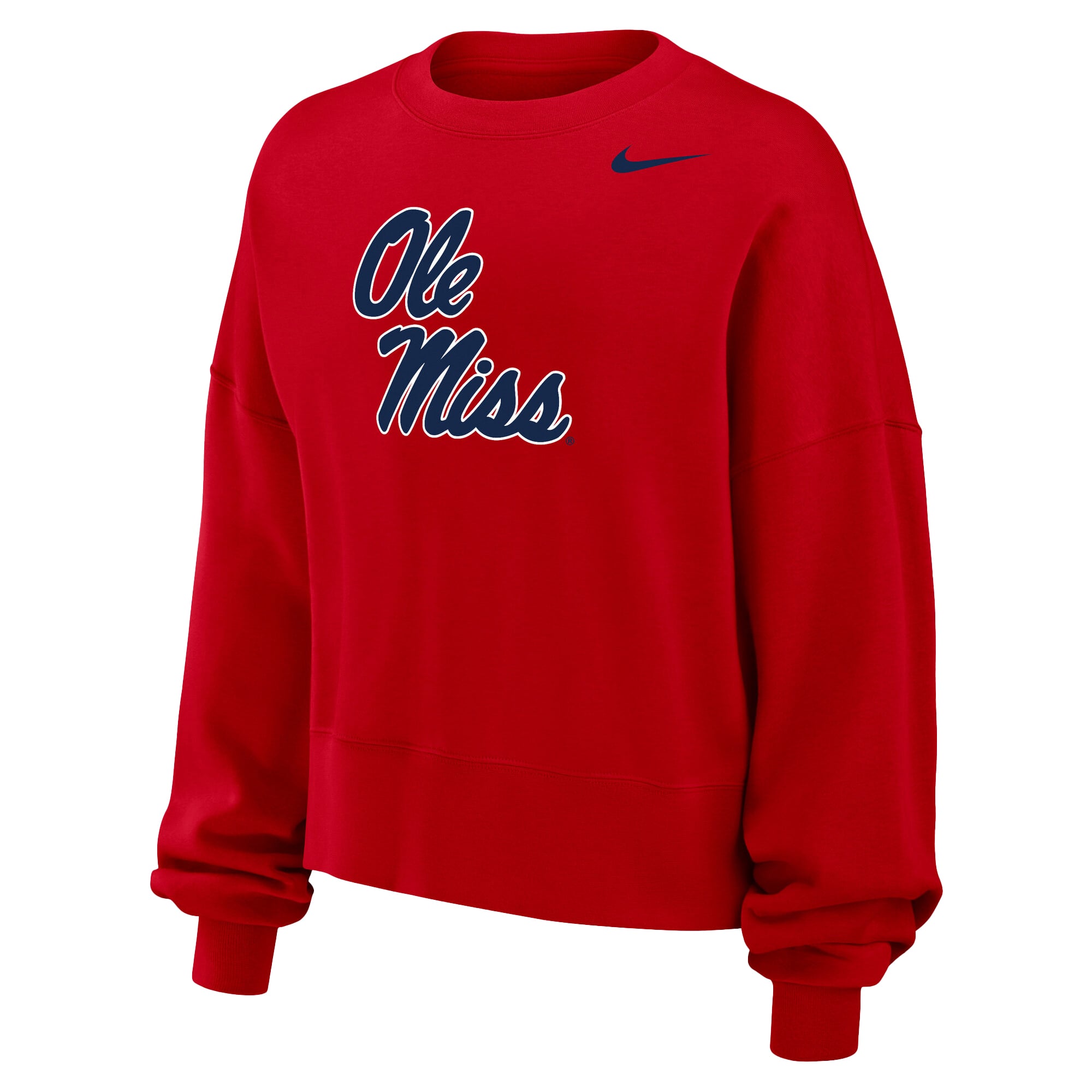 Sweat-shirt polaire Nike Red Ole Miss Rebels Phoenix pour femme