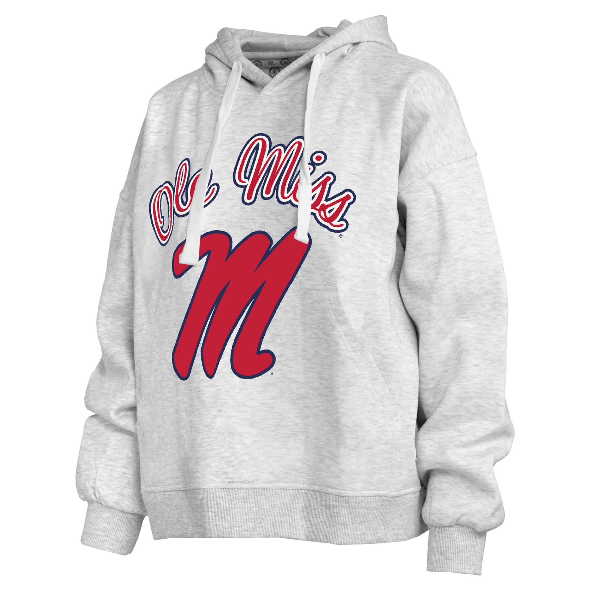 Women's Pressbox  Heather Gray Ole Miss Rebels Janise Pullover Hoodie