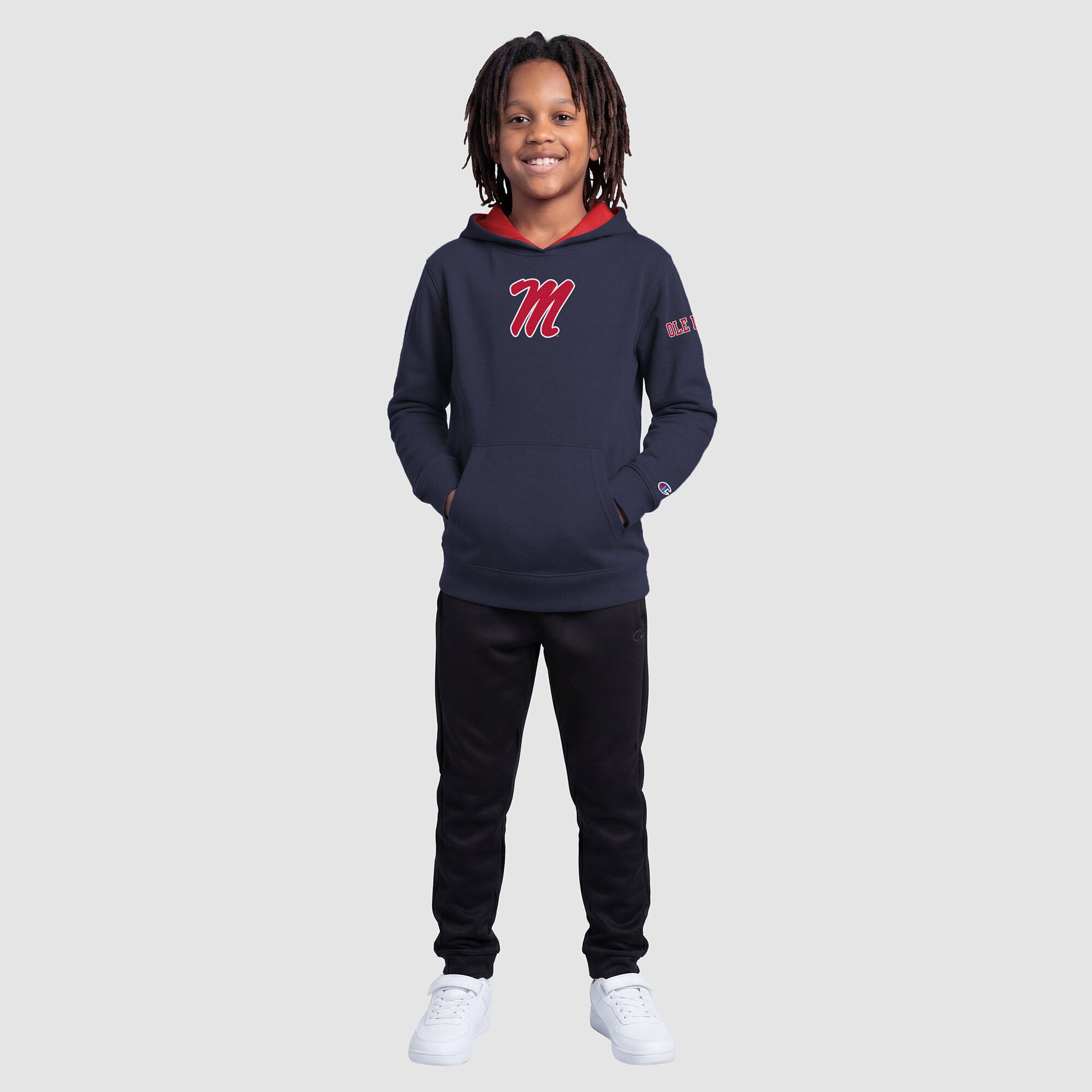 Youth Champion  Powder Blue Ole Miss Rebels Fleece Hoodie