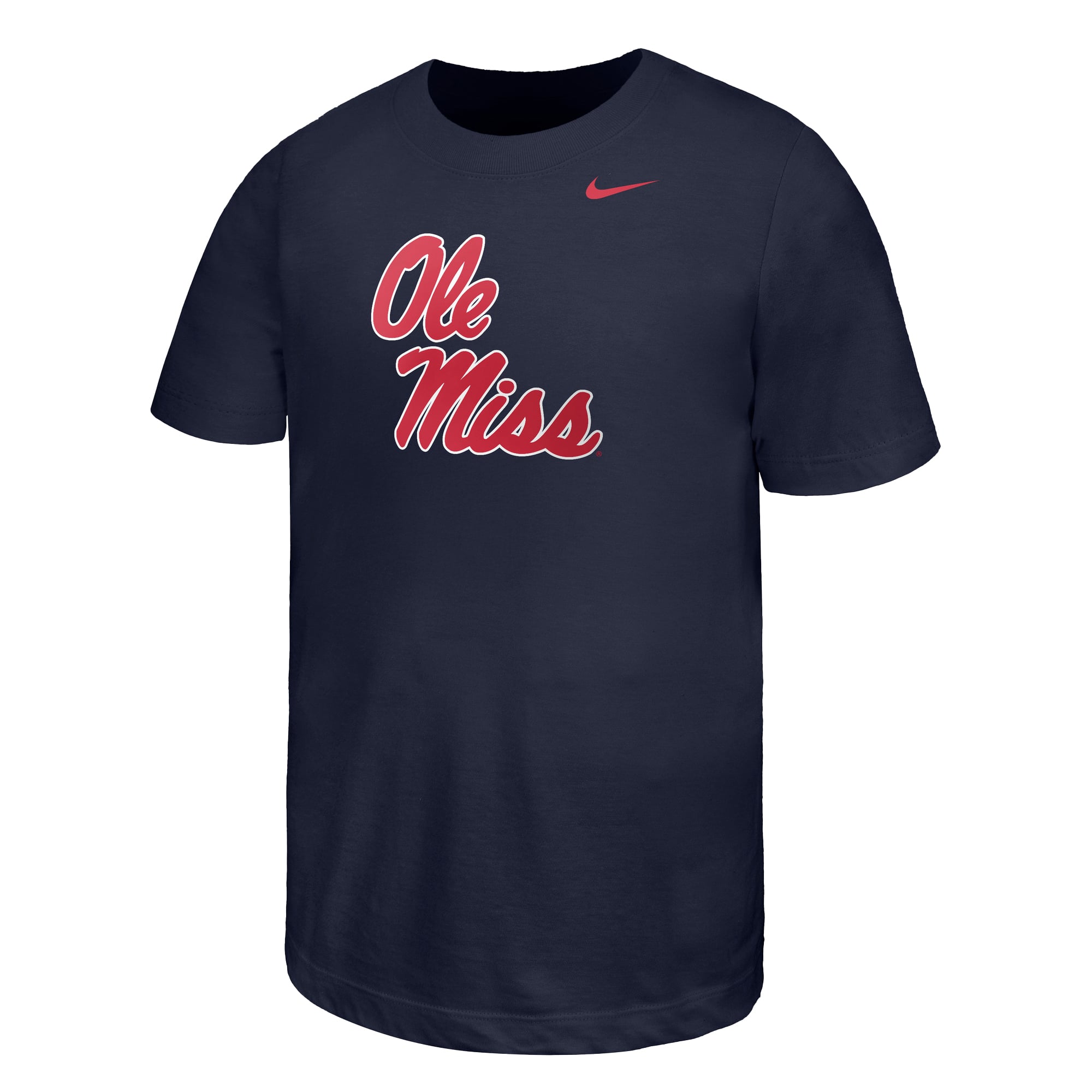 Youth Nike Navy Ole Miss Rebels Logo T-Shirt