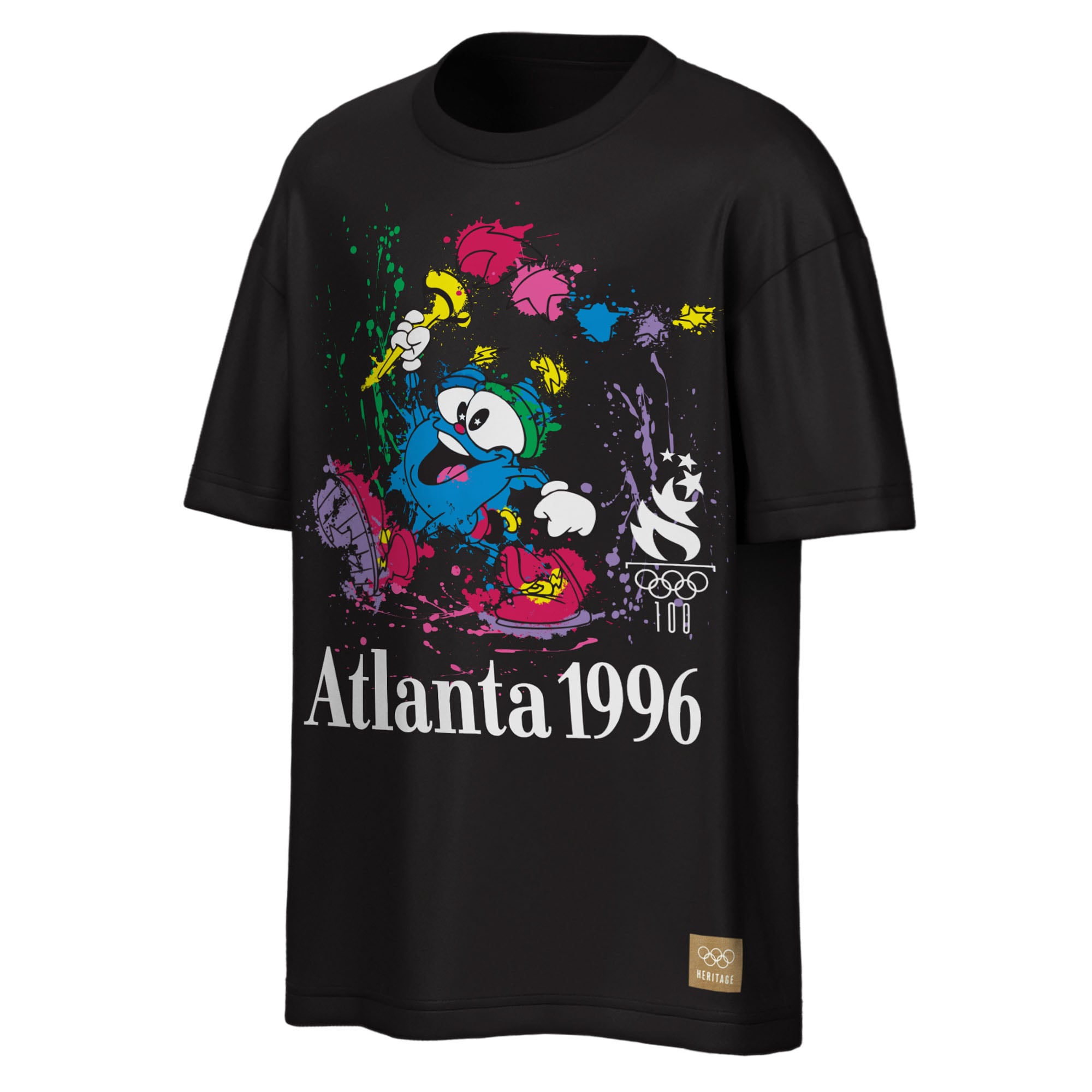 T-shirt noir pour homme Outerstuff Jeux Olympiques d'Atlanta 1996 d'été Izzy Essence
