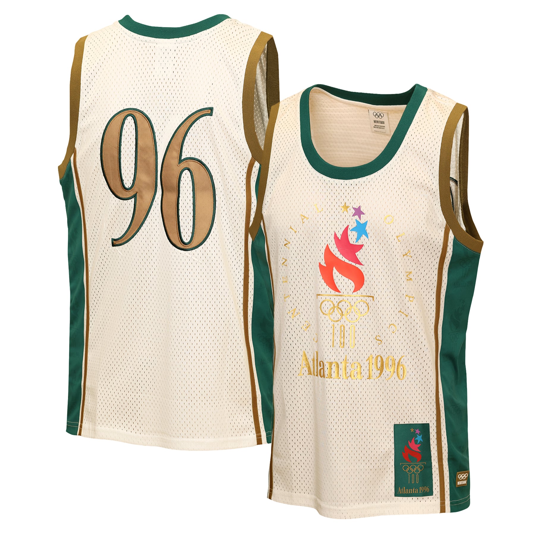 Maillot de basketball Outerstuff Cream pour homme, Jeux olympiques d'été d'Atlanta 1996