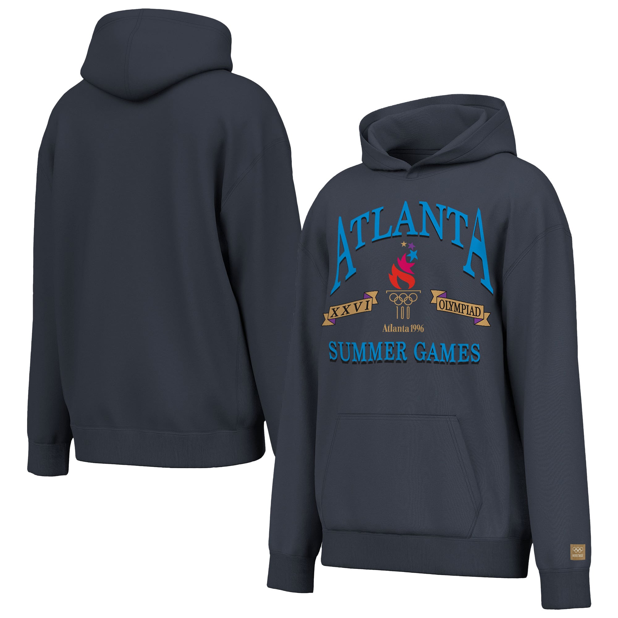 Sweat à capuche gris Outerstuff pour homme, édition spéciale Jeux olympiques d'été d'Atlanta 1996, collection universitaire.