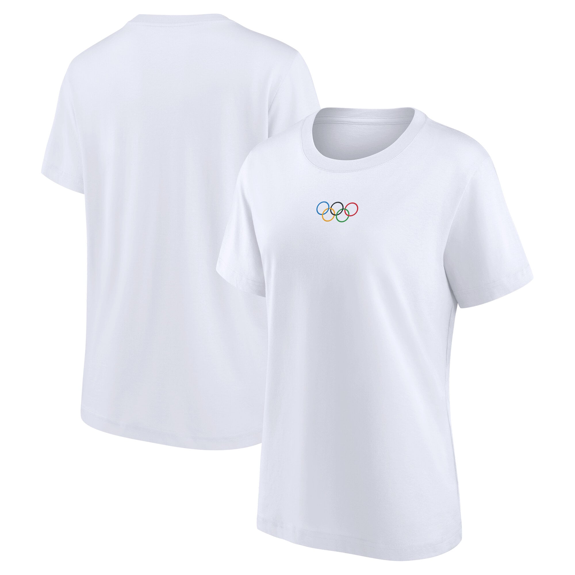 T-shirt blanc Fanatics pour femmes, indispensable les Jeux olympiques
