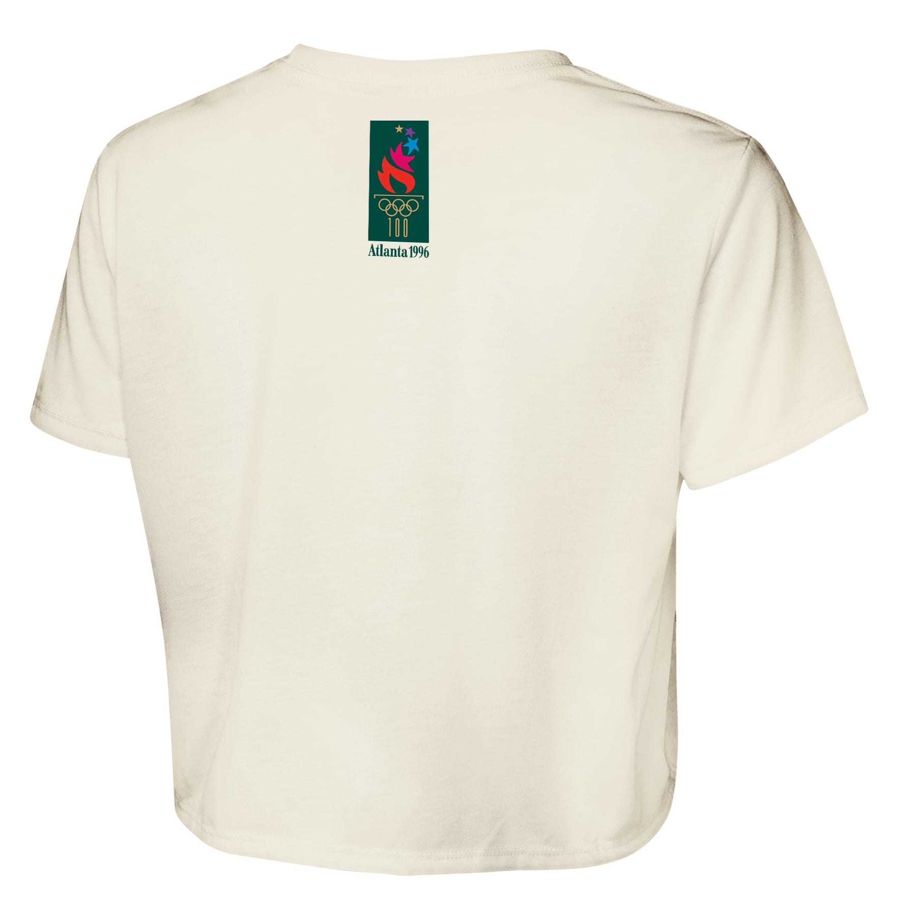 T-shirt court Outerstuff Cream pour femme, ambiance centenaire des Jeux olympiques d'été d'Atlanta 1996