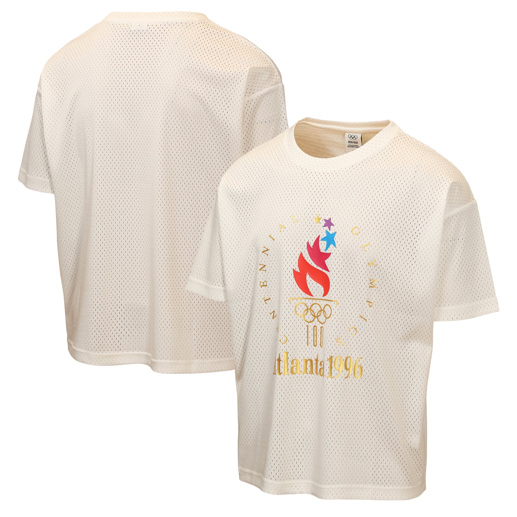 Maillot oversize en maille crème Outerstuff pour femme, édition Atlanta 1996, Jeux olympiques d'été.