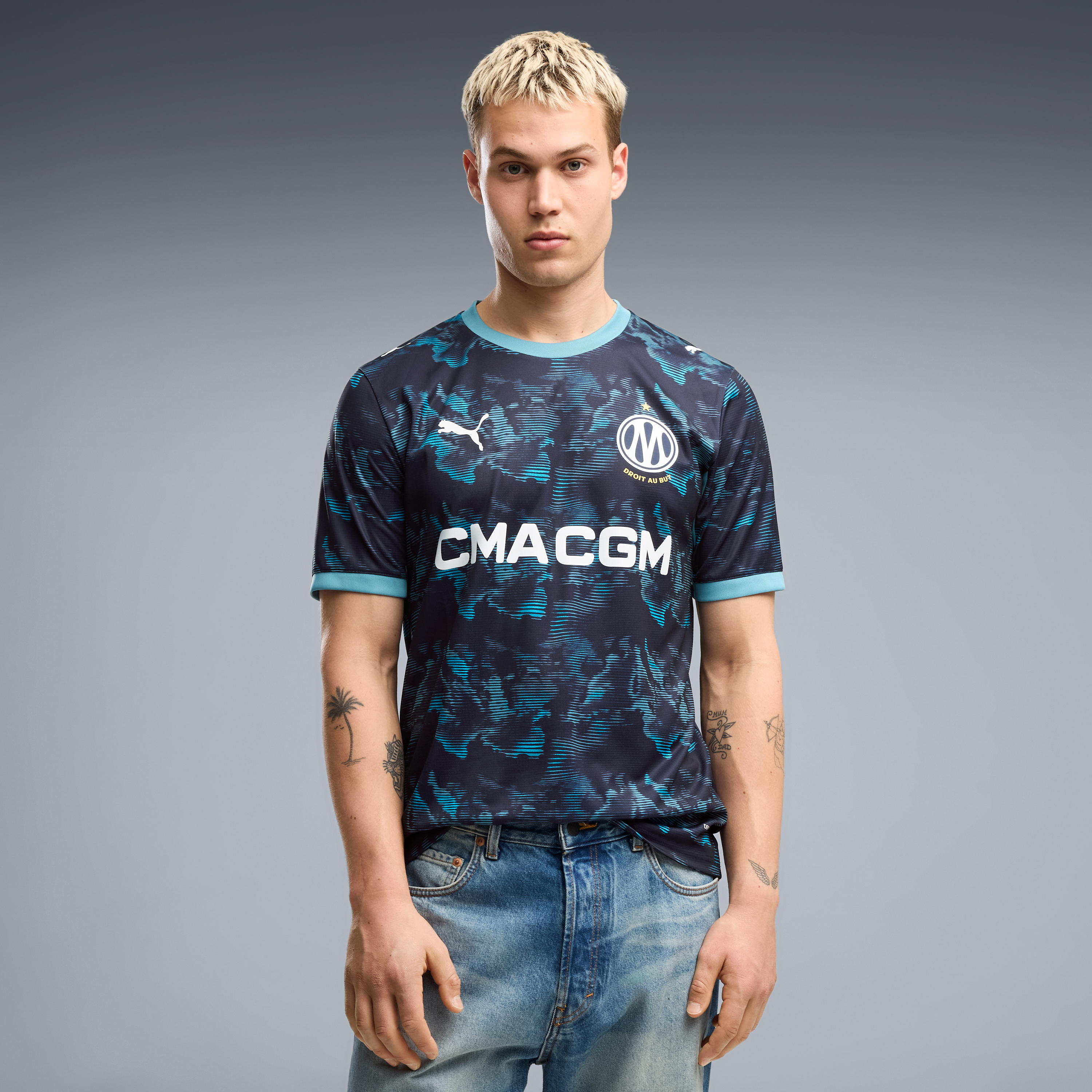 Men's Puma  Navy Olympique Marseille 2026/27 Away Replica Jersey